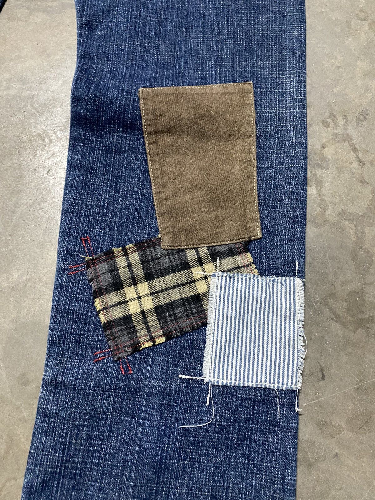 Hysteric Glamour × Japanese Brand × Tornado Mart Baggy Jeans Bandana Denim Patch Work Rockabilly Size US 31 - 17 Thumbnail