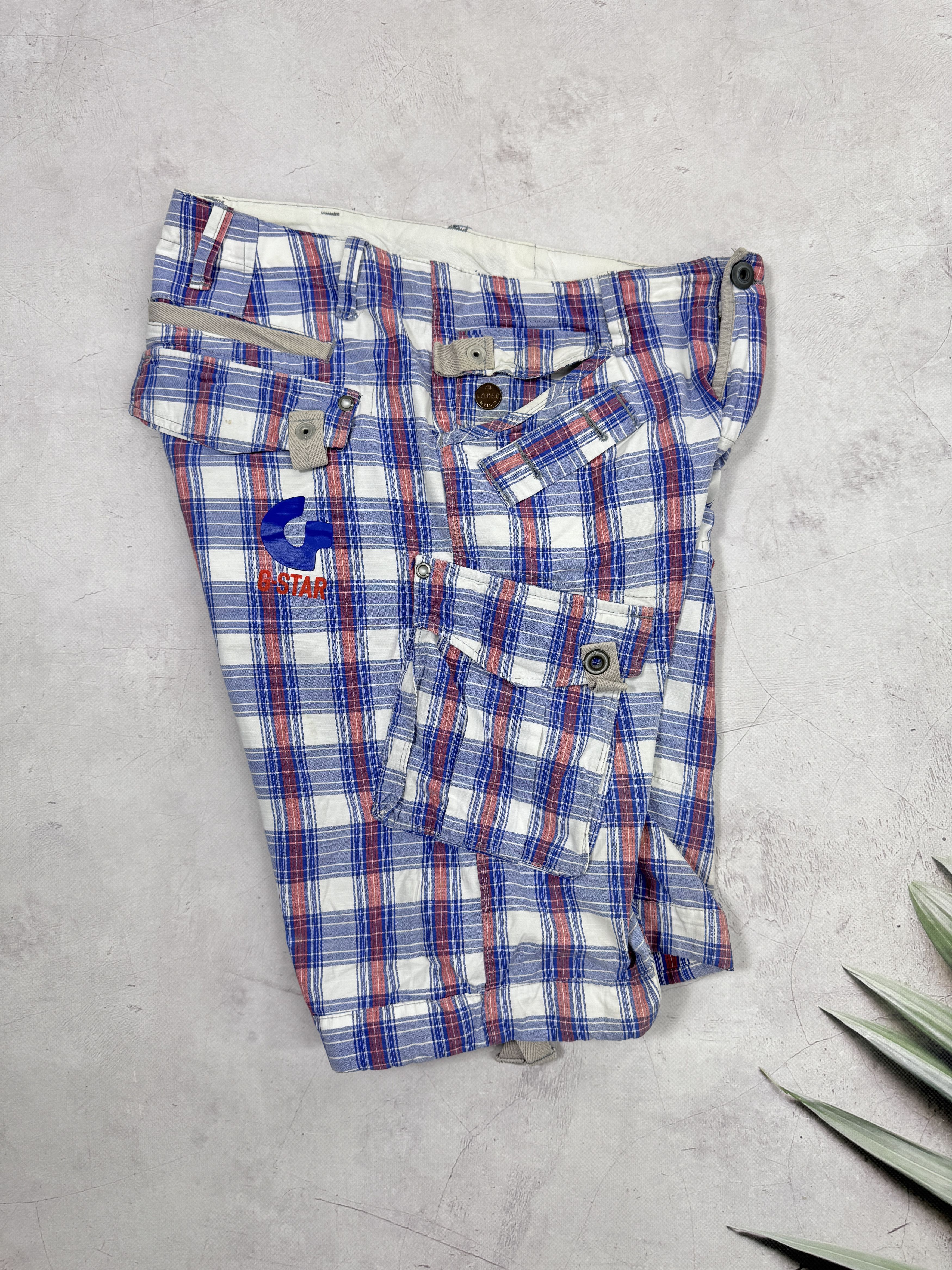 G-Star G-Star Raw Cargo Shorts Multicolor Check Size US 31 - 10 Thumbnail