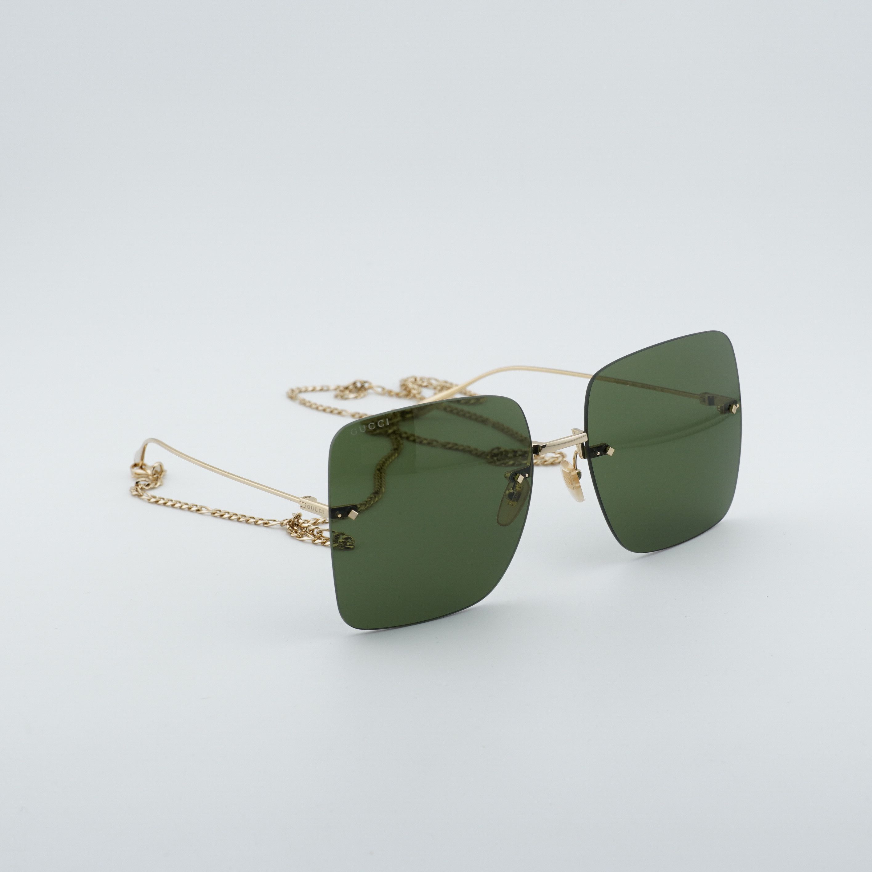 Gucci Gucci GG1147S 002 Rimless Sunglasses Gold Butterfly Frame Size ONE SIZE - 13 Thumbnail