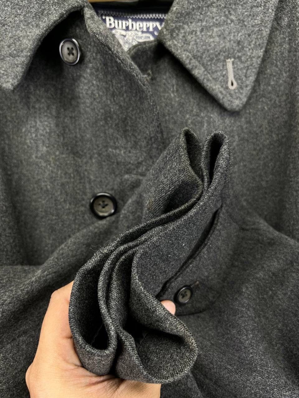 Burberry × Vintage Vintage Burberry Grey Trench Coats Wool Long Jacket Size US M / EU 48-50 / 2 - 13 Thumbnail