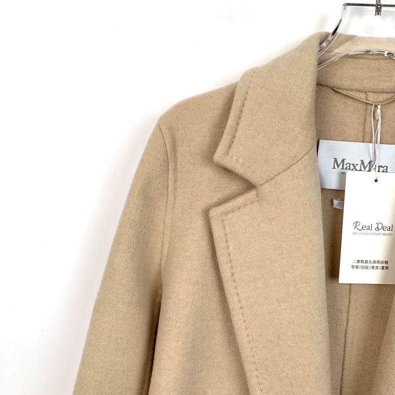 Max Mara Max Mara Brown Camel Fleece Lapel Belt Coat Size M / US 6-8 / IT 42-44 - 3 Thumbnail