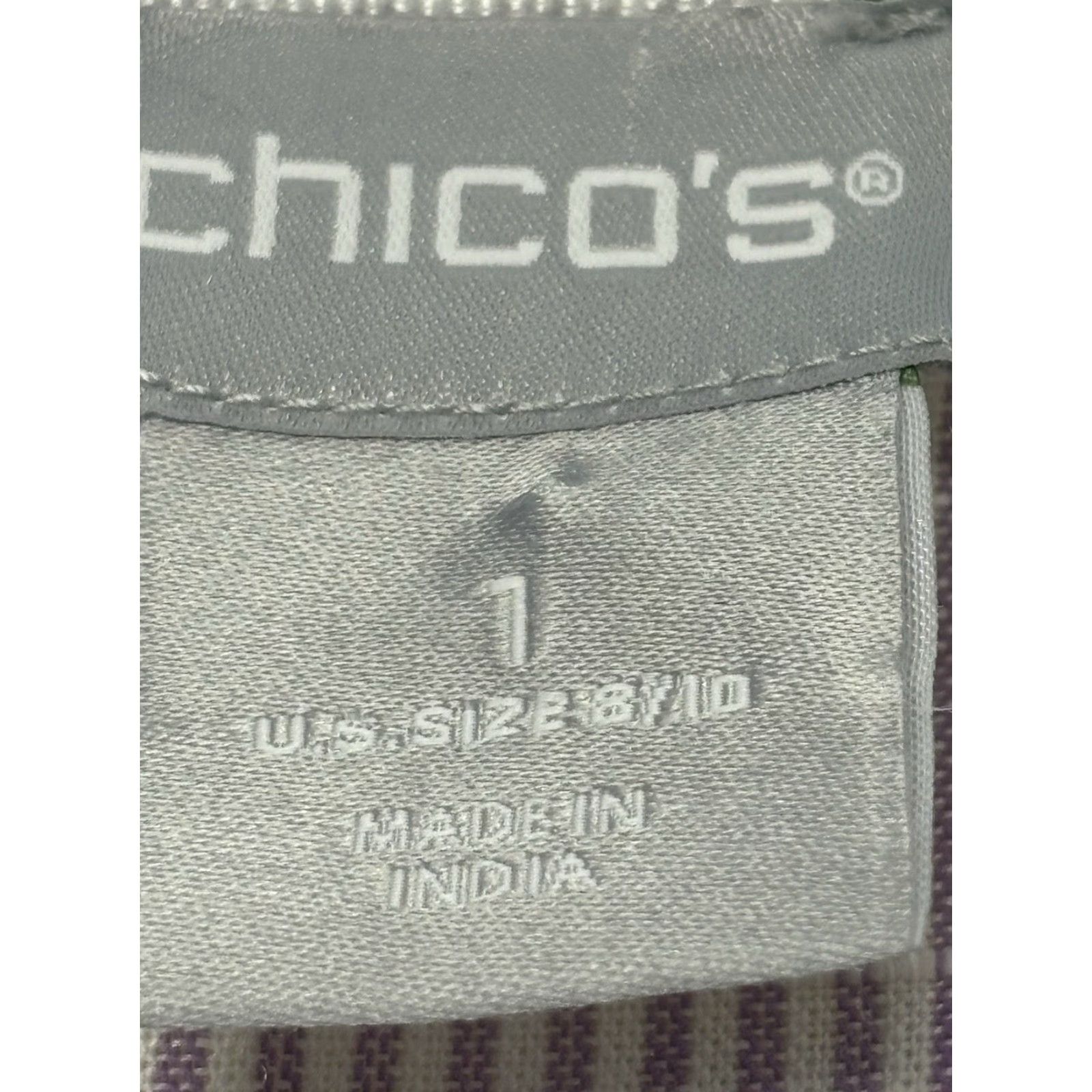 Vintage VINTAGE Chicos Linen Blend Tank Top Women Medium Purple White Sleeveless 90s Casual Shirts Size M / US 6-8 / IT 42-44 - 7 Thumbnail