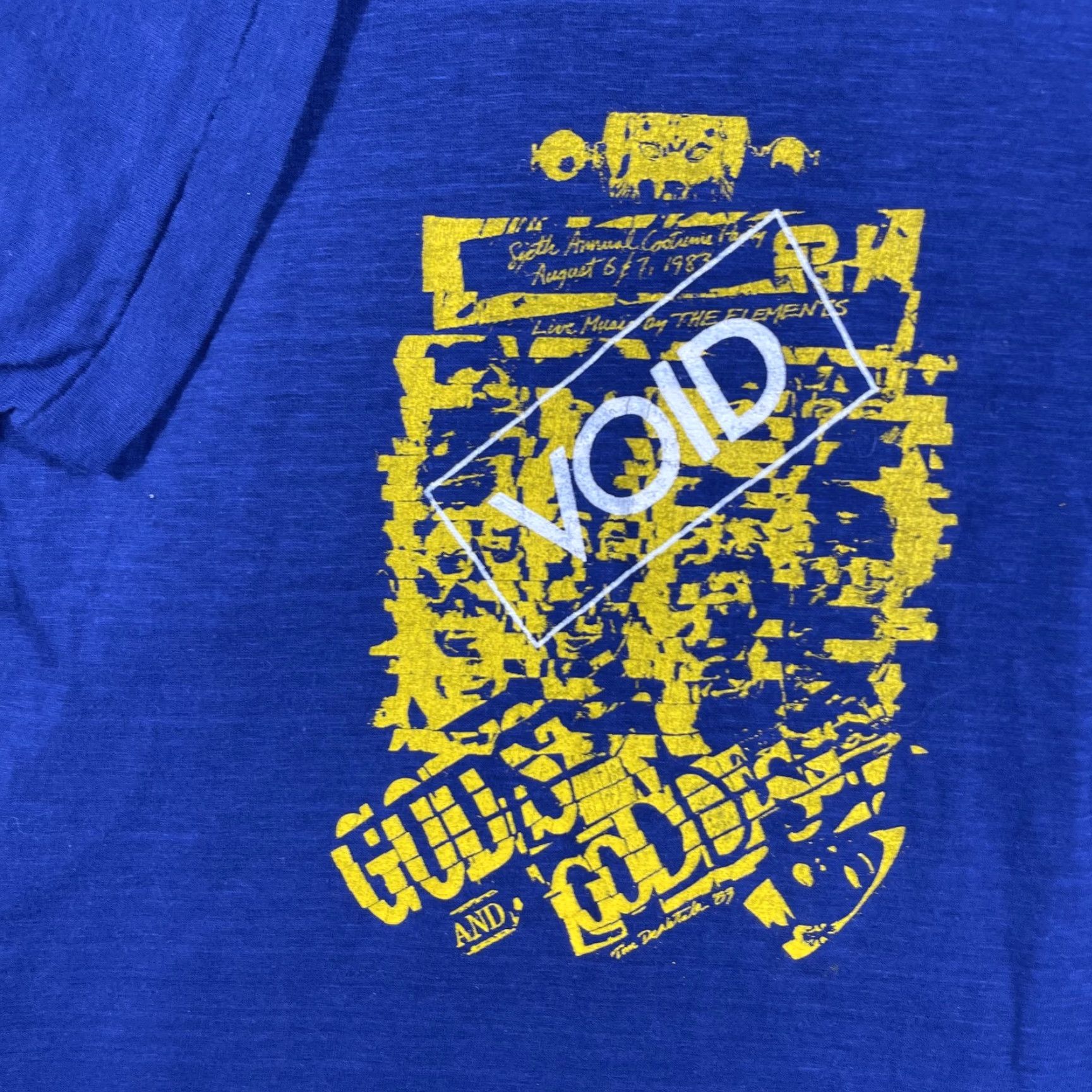 Vintage VINTAGE Healthknit T-Shirt Punk 80s Void Band Adult Large Blue USA Shirt Men Regular Size L Short Sleeve Crew Neck Graphic Print Size US L / EU 52-54 / 3 - 8 Thumbnail