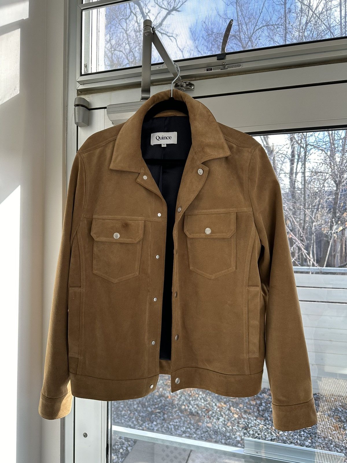 image of Quince Suede Jacket in Brown, Men's (Size Medium)