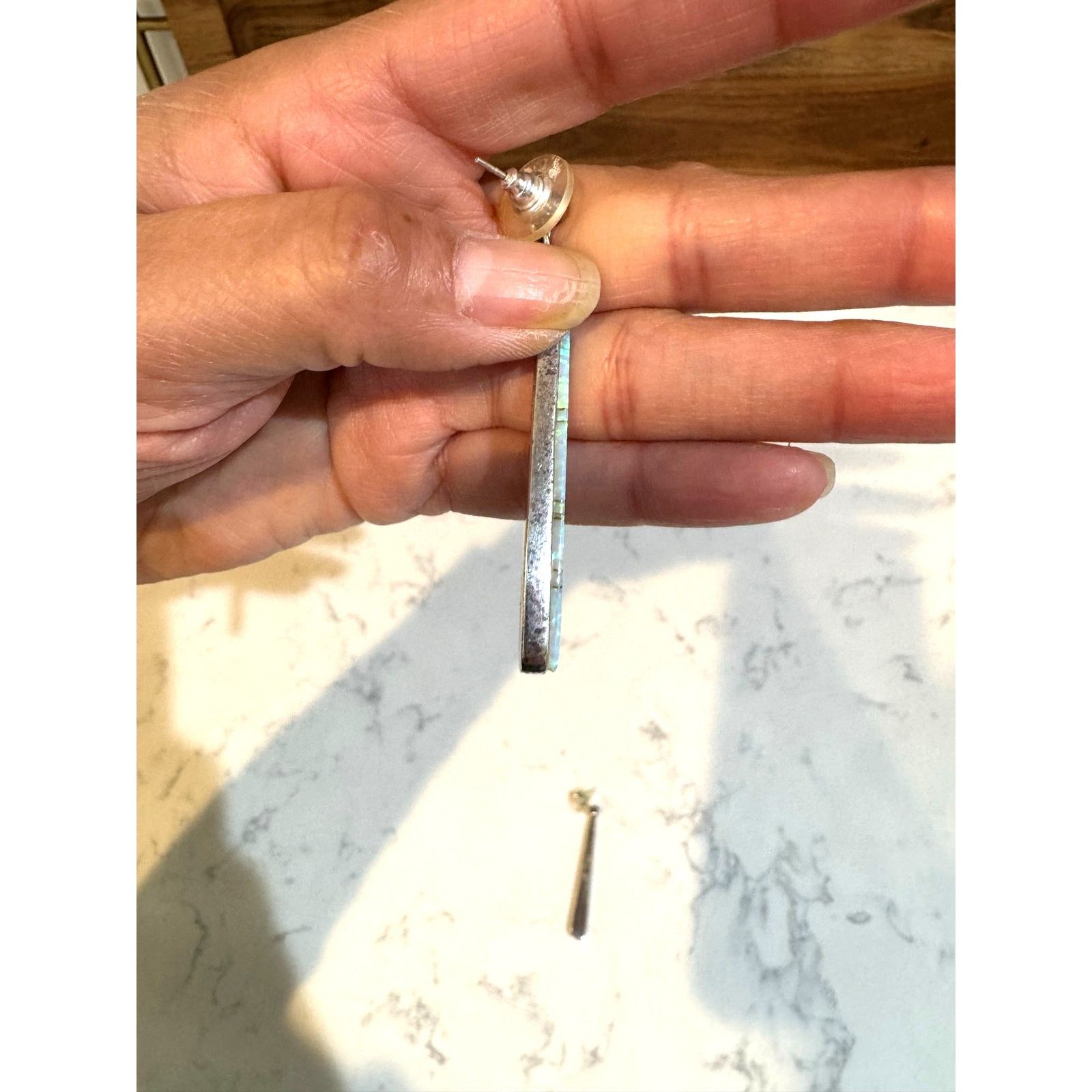 Other Native American silver opal drop earrings by Calvin Begay Size ONE SIZE - 11 Thumbnail