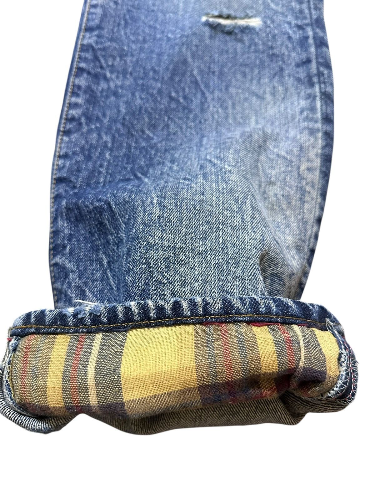 If Six Was Nine Vintage Blue Recycle Ripped Grunge Distressed Denim Size US 35 - 8 Thumbnail