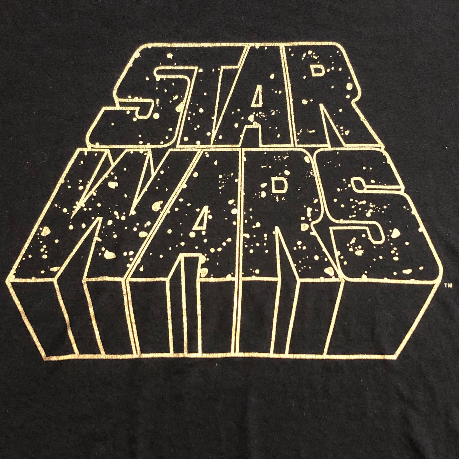 Star Wars Star Wars Classic Retro Scroll Logo Black Gold Men's XL Size US XL / EU 56 / 4 - 2 Thumbnail