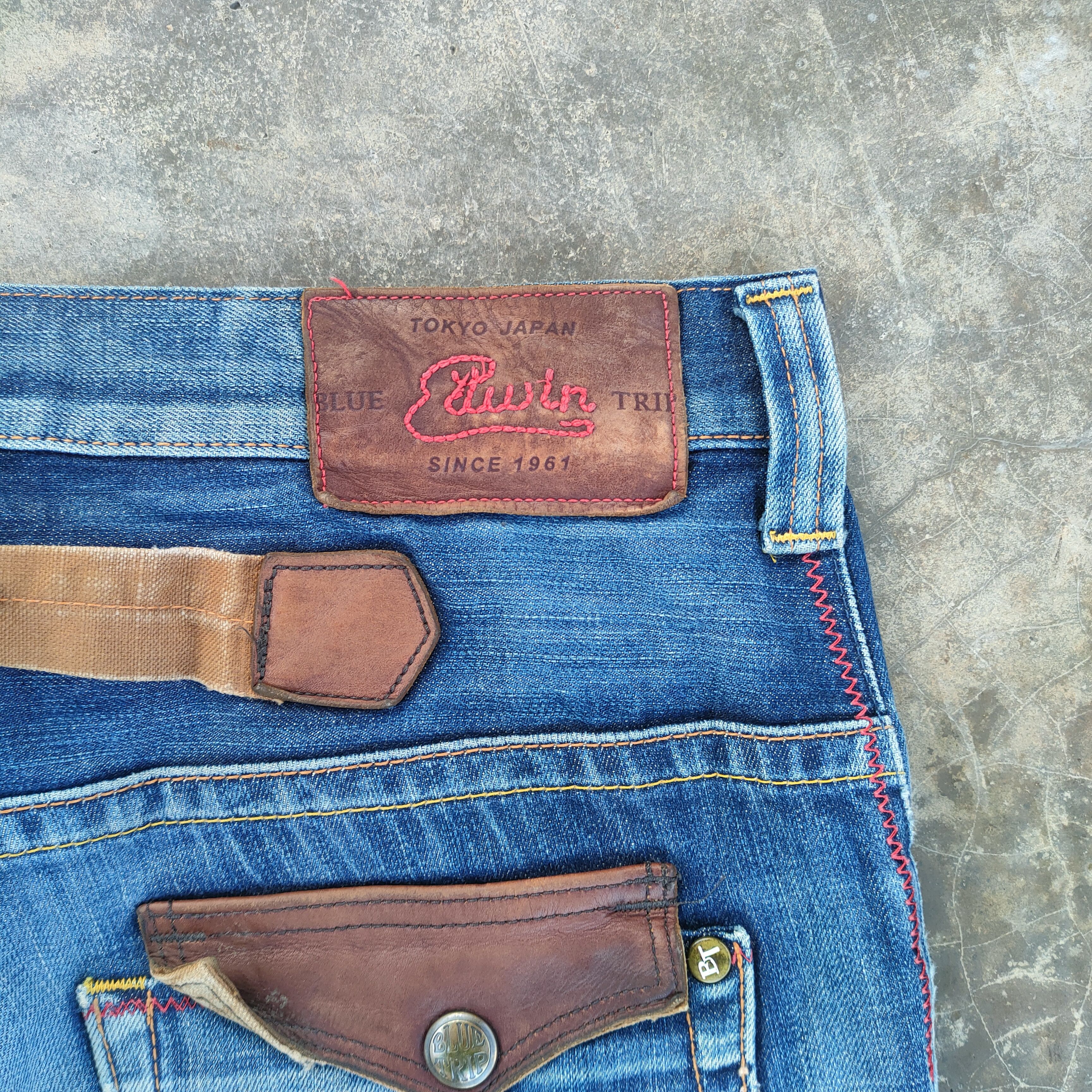 Edwin VINTAGE EDWIN BLUE TRIP FLARE DISTRESSED JEANS DENIM PANTS Size US 36 / EU 52 - 11 Thumbnail