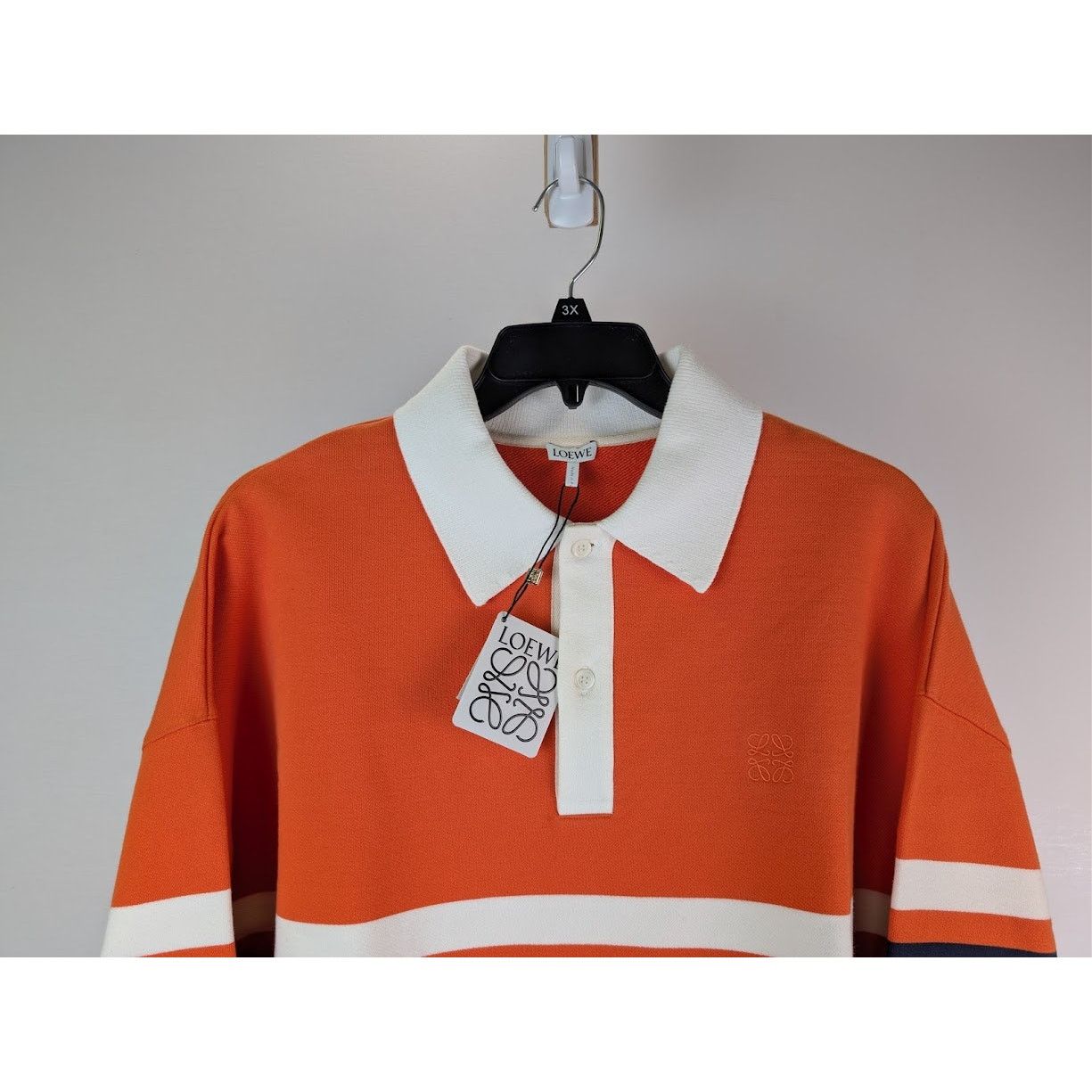 Loewe o1rshd1 Long Sleeve Polo Shirt Naranja in Orange Size US XL / EU 56 / 4 - 3 Thumbnail