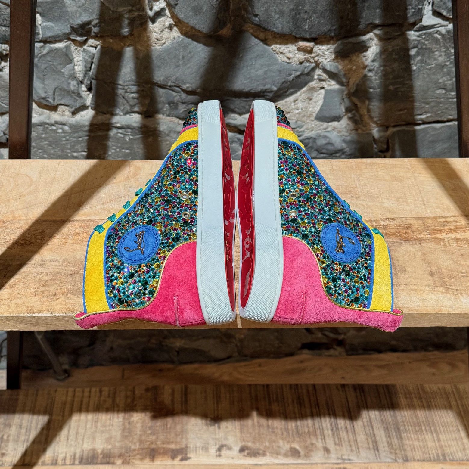 Christian Louboutin Christian Louboutin Louis Strass Rainbow Swarvoski Sneakers Size US 8 / EU 41 - 9 Thumbnail