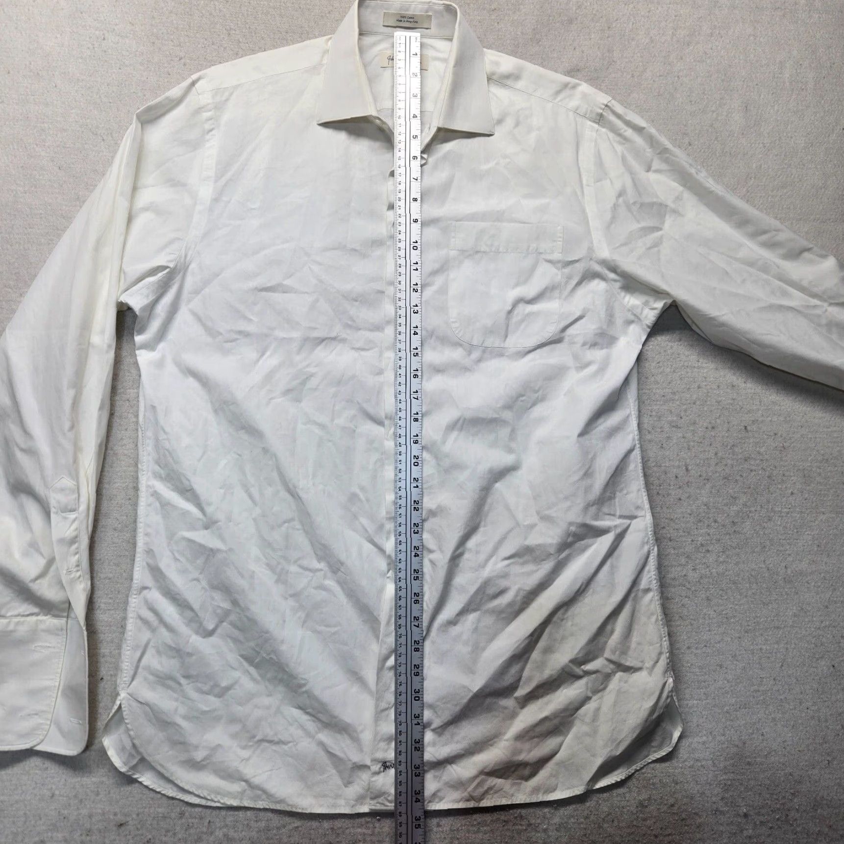 Nordstrom VINTAGE John W. Nordstrom Shirt Men Long Sleeve Button Up 16.5 White Cotton Classic 16.5 Mens Shirt Size US L / EU 52-54 / 3 - 7 Thumbnail
