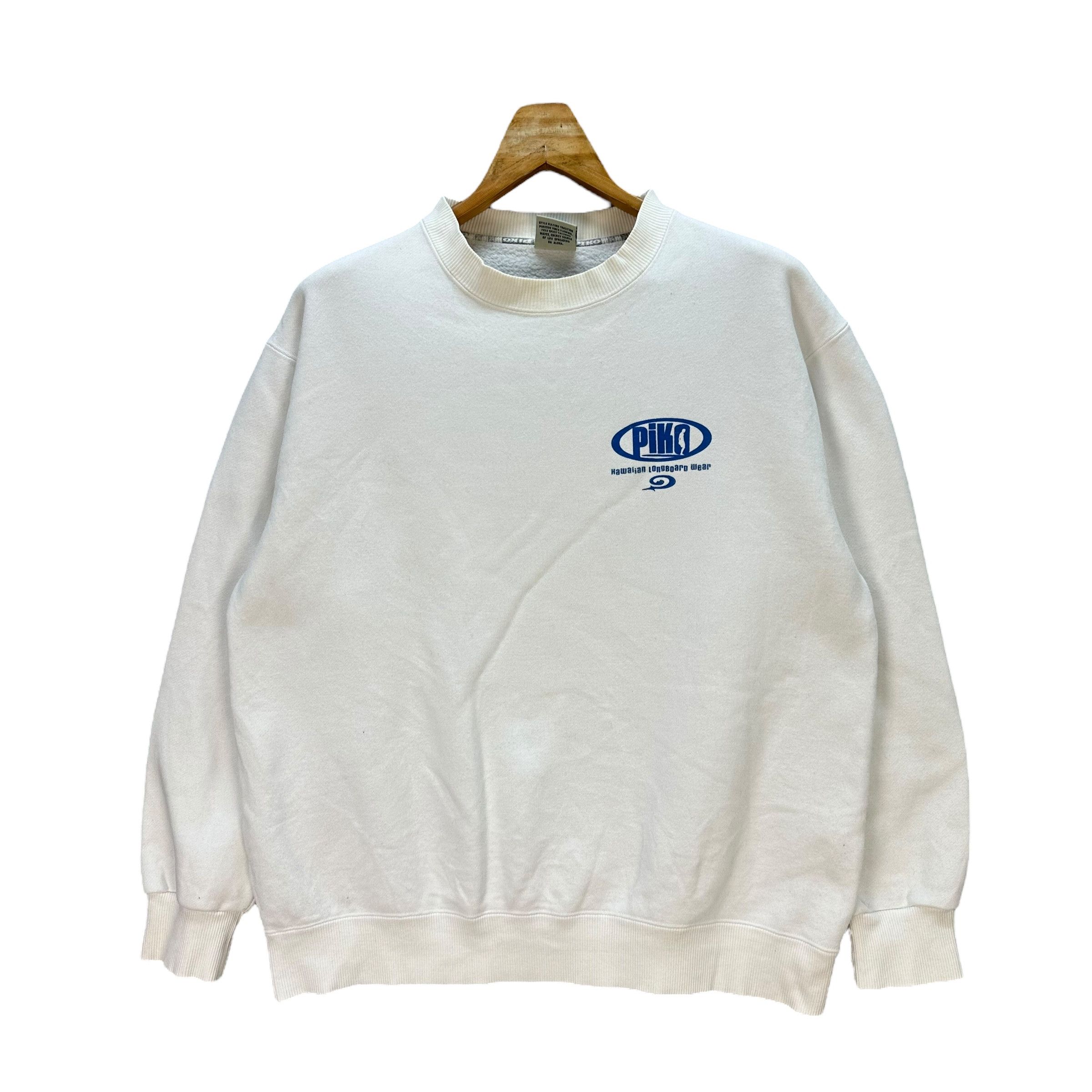 Vintage PIKO HAWAIIAN LONGBOARD WEAR Big Logo Sweatshirt #A4-0102 Size US L / EU 52-54 / 3 - 3 Thumbnail