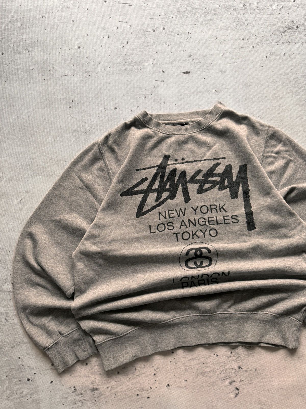 Stussy × Vintage STUSSY CENTER LOGO VINTAGE OVERSIZE SWEATSHIRT Size US S / EU 44-46 / 1 - 3 Thumbnail