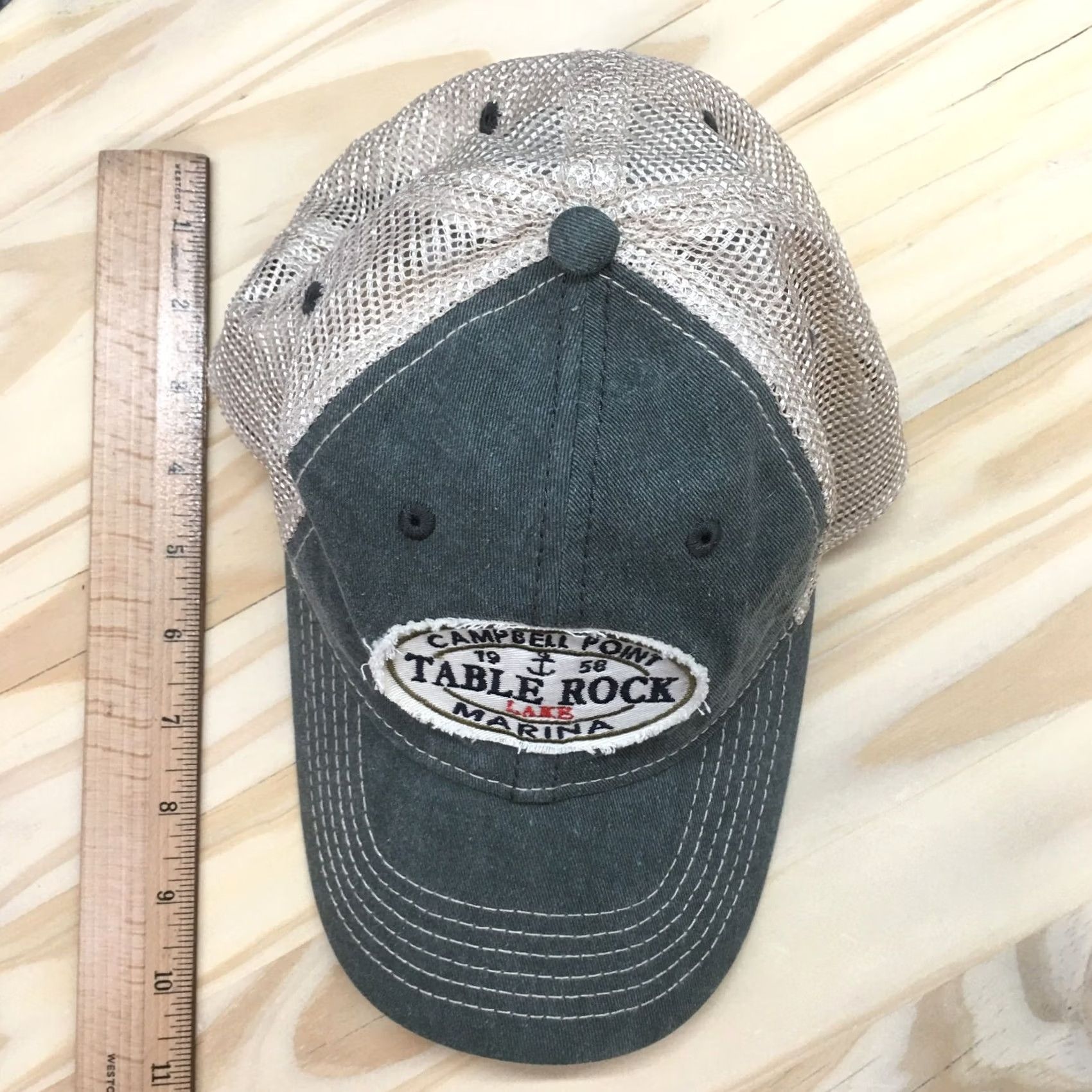 Vintage Campbell Point Table Rock Marina Trucker Hat Mens Green OS Embroidered Logo Size ONE SIZE - 4 Thumbnail