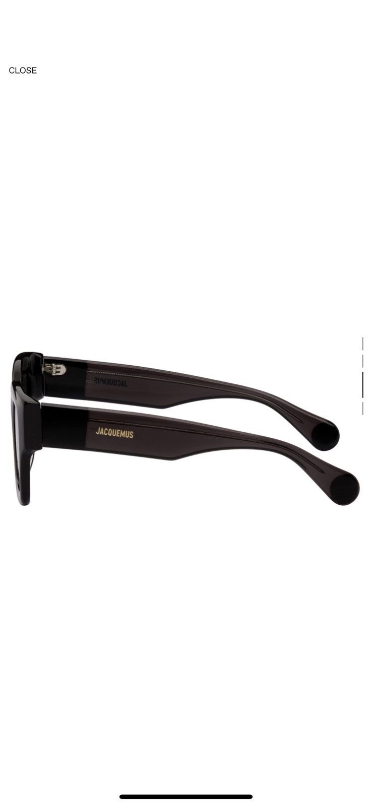 Jacquemus Jacquemus Black Les Lunettes Baci Sunglasses Size ONE SIZE - 12 Thumbnail