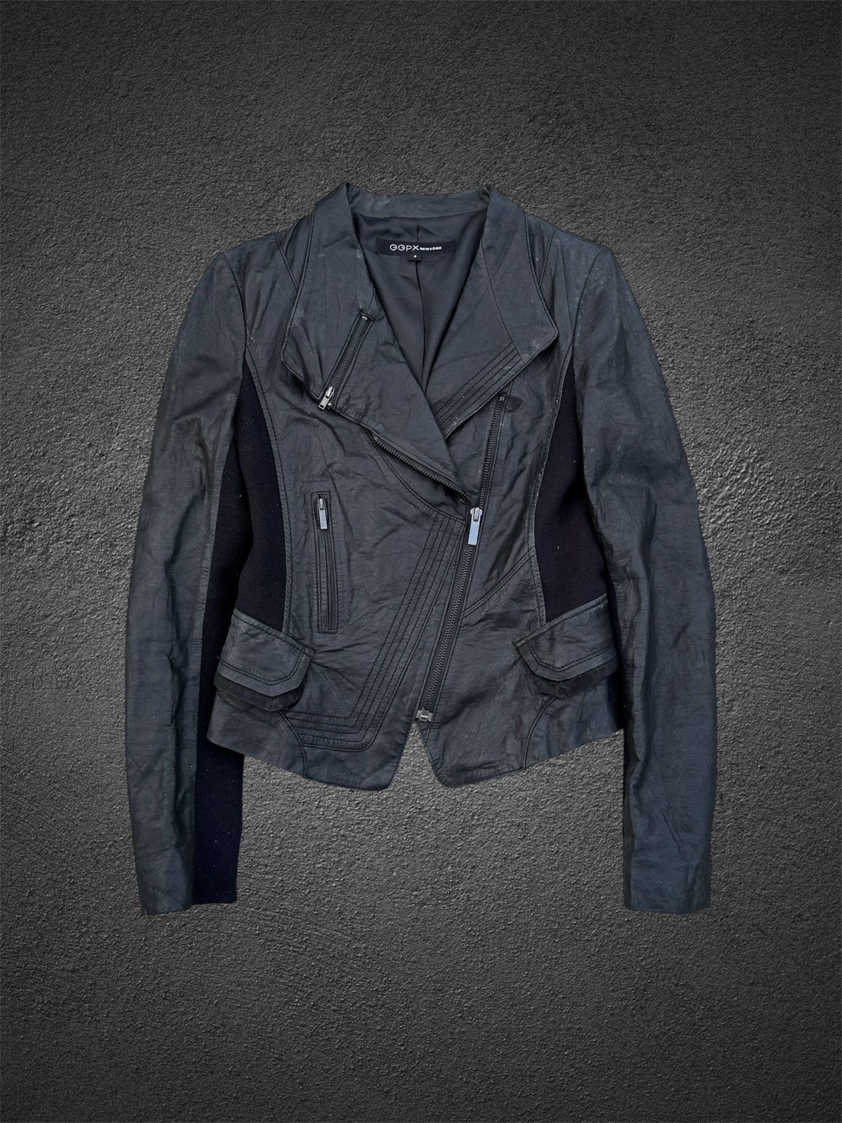 Yasuyuki Ishii Leather Asymmetrical Vkei Japanese Jacket Styled Ggpx Size US S / EU 44-46 / 1 - 2 Thumbnail