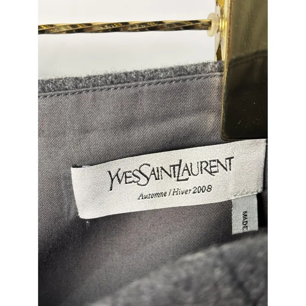 Yves Saint Laurent Yves Saint Laurent Runway High-Waisted Wool Tapered Pants Size 27" / US 4 / IT 40 - 2 Thumbnail