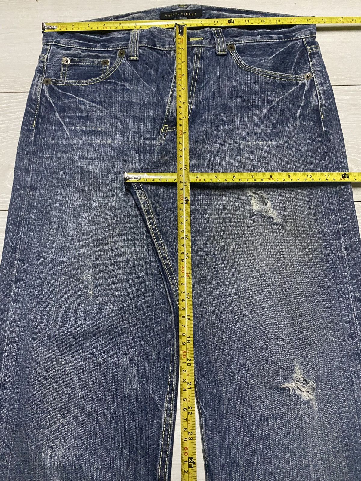 Japanese Brand Japanese Brand Theoria Jeans Twist Leg Straight Jeans Size US 35 - 12 Thumbnail