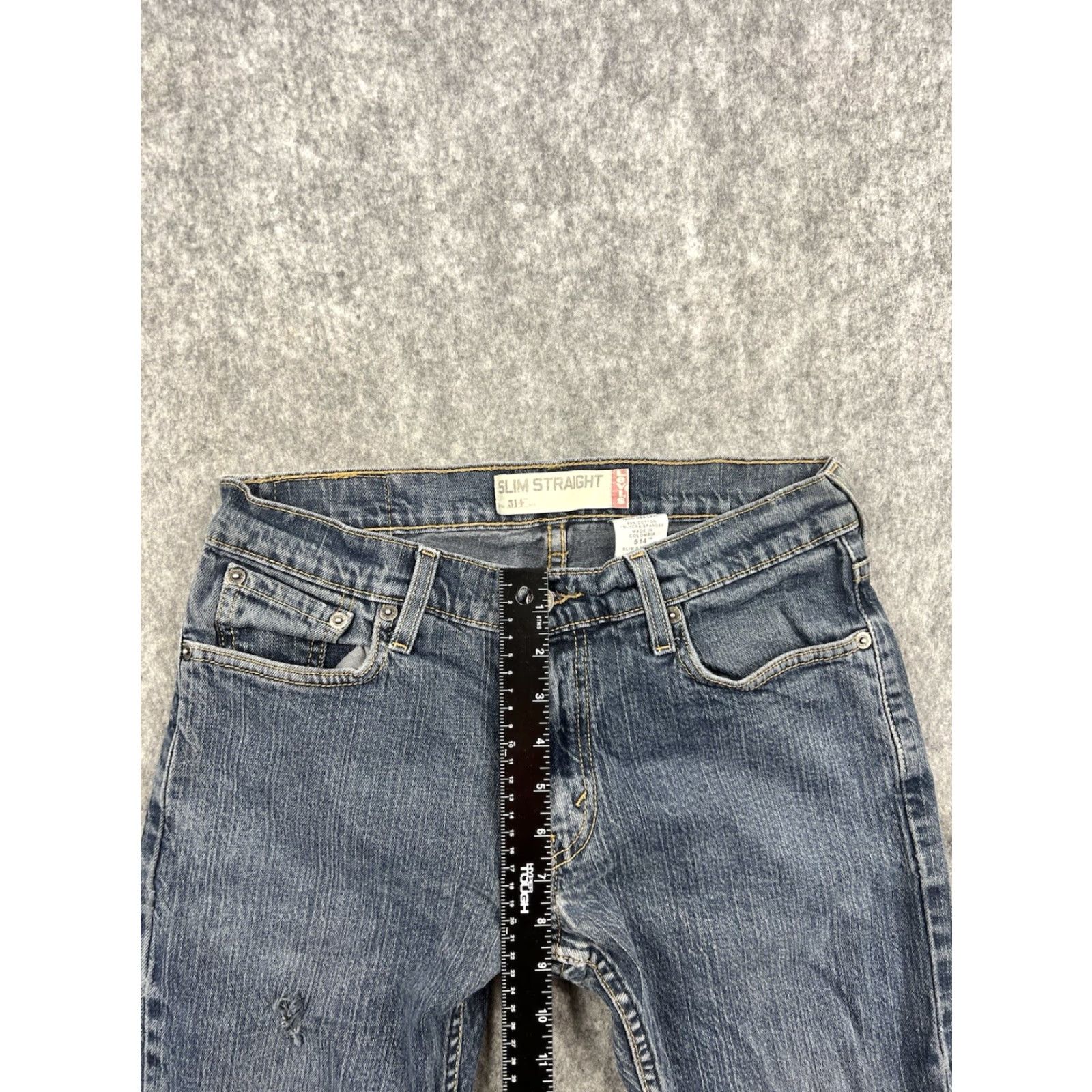 Levi's Levi's 514 Jeans Mens Slim Straight Leg Dark Wash 30x30 Denim Cotton Blend 5-Pocket Regular Fit United States USA Baseball Vintage: No Size US 30 / EU 46 - 3 Thumbnail