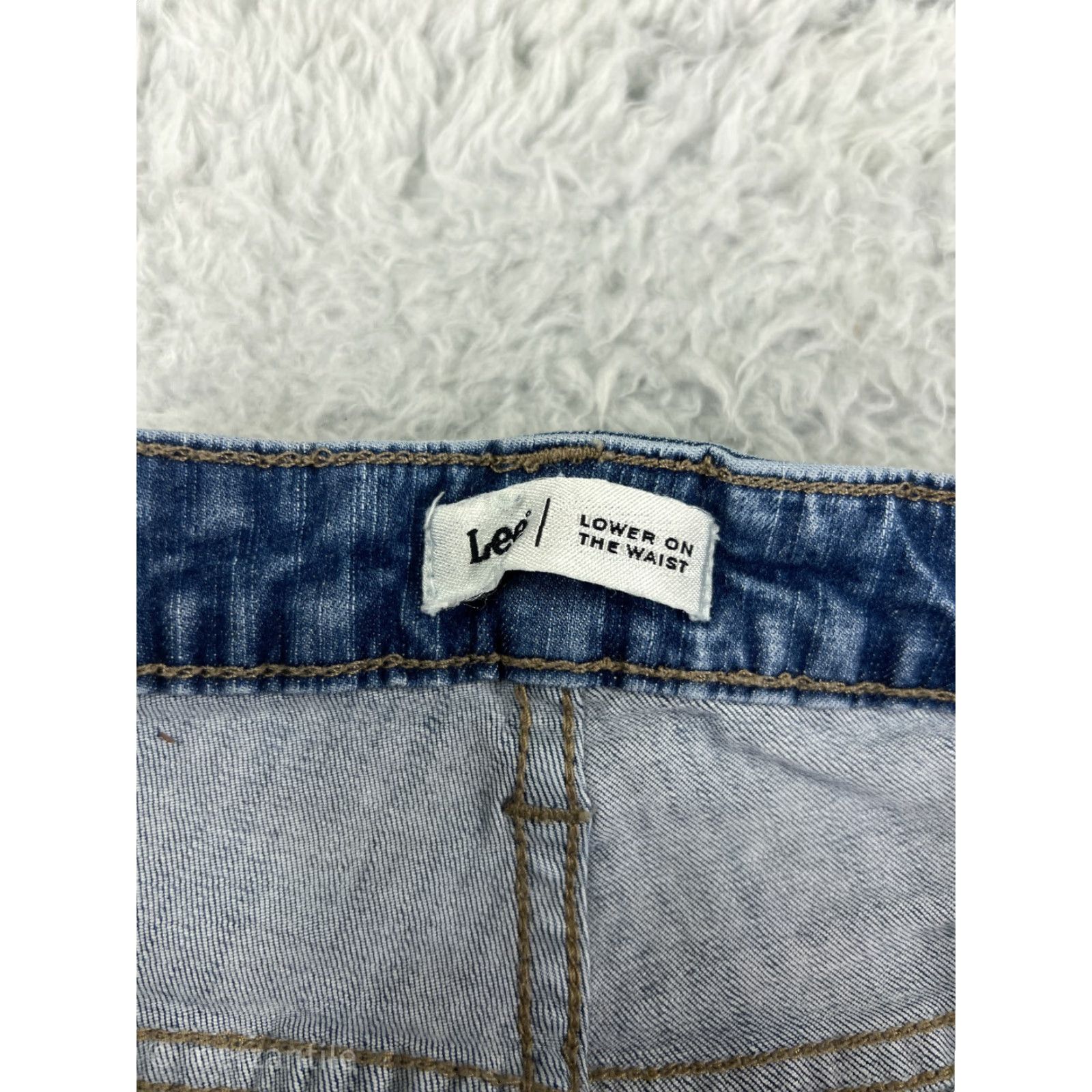 Lee Lee Jeans Bootcut Women 6 Blue Denim Cotton Blend Regular Low-Rise 5-Pocket Designer Western Classic Cowboy 90s Womens Size 28" / US 6 / IT 42 - 3 Thumbnail