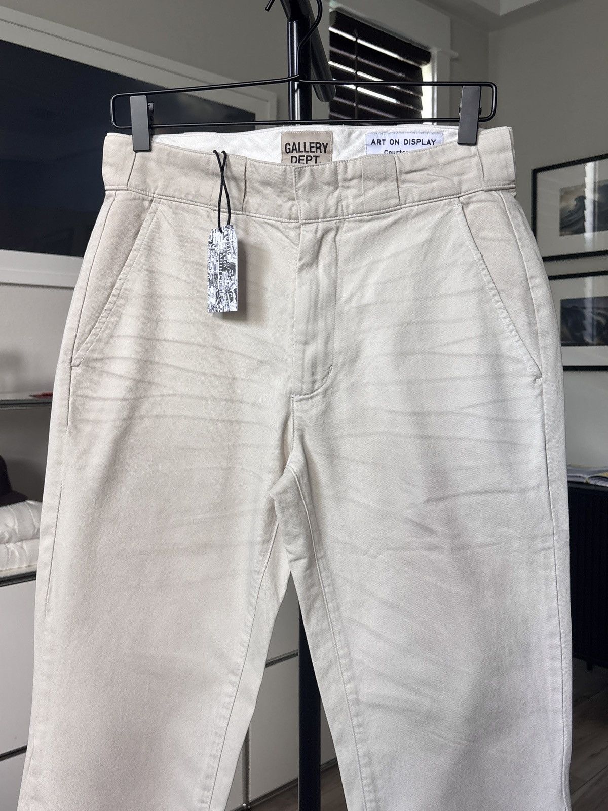 Gallery Dept. GALLERY DEPT | DISTRESSED CHINO LOGO FLARE JEANS Size US 29 - 5 Thumbnail