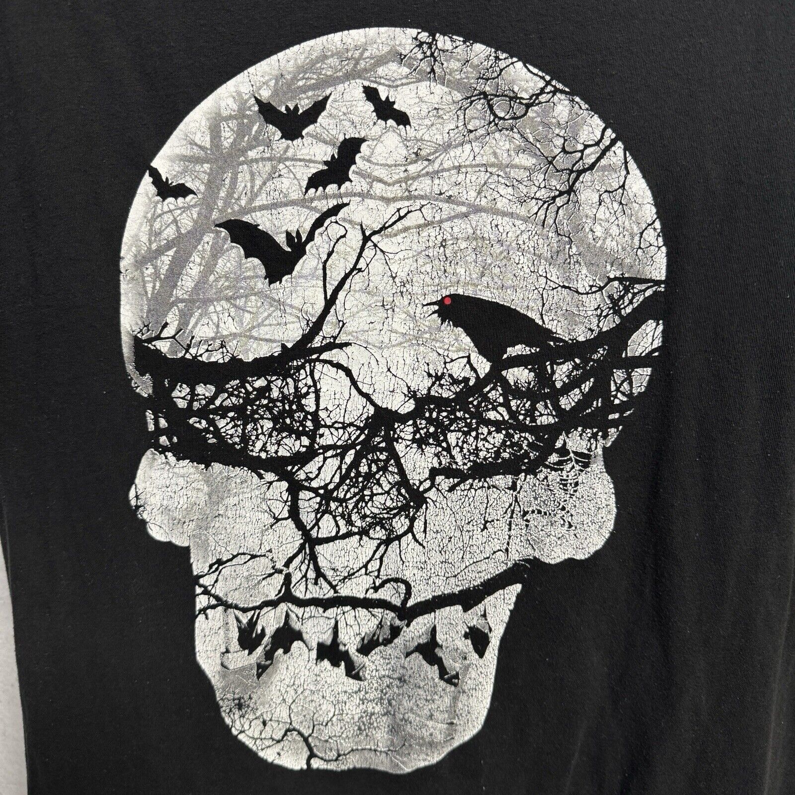 Other Halloween Scary Skull T Shirt Mens XL Black Short Sleeve Gra Size US XL / EU 56 / 4 - 3 Thumbnail