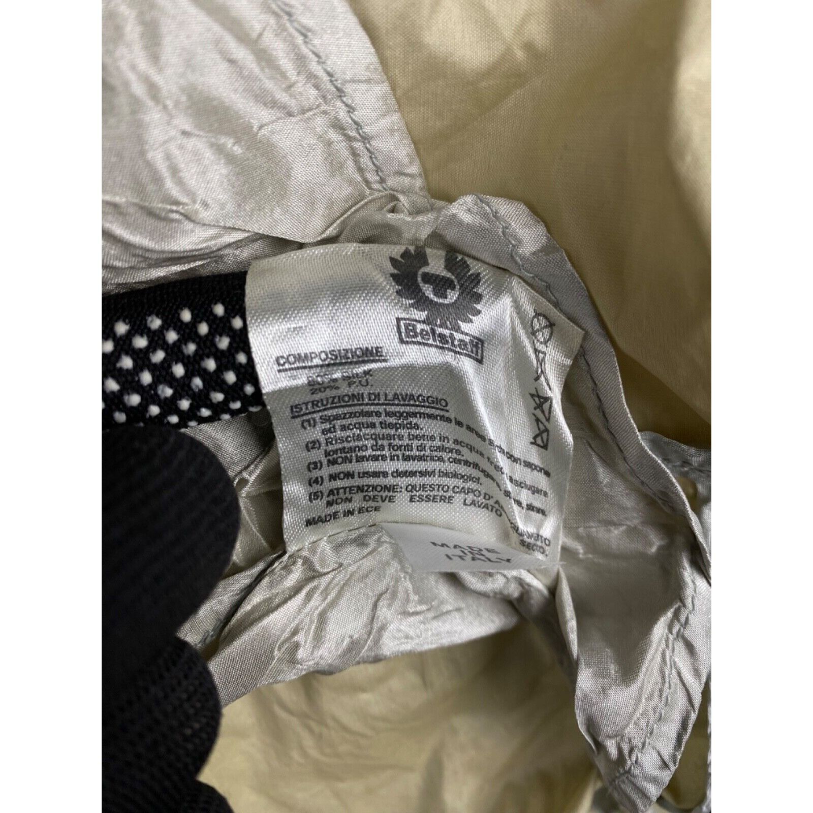 Belstaff Belstaff Men's Beige Silk Multipocket Motorcycle Jacket Size Size US S / EU 44-46 / 1 - 12 Thumbnail