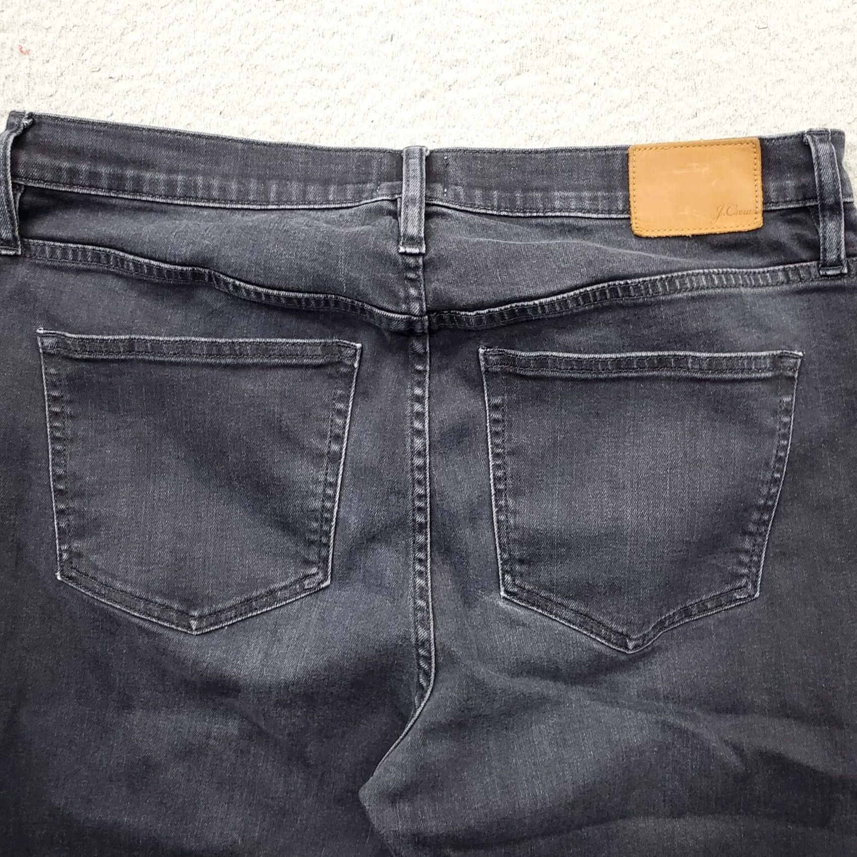 J.Crew J.CREW Bootcut Jeans Womens Size 32 Black Denim Cotton Frayed Hem 4-Button Fly Size 24" / US 00 / IT 34 - 5 Thumbnail