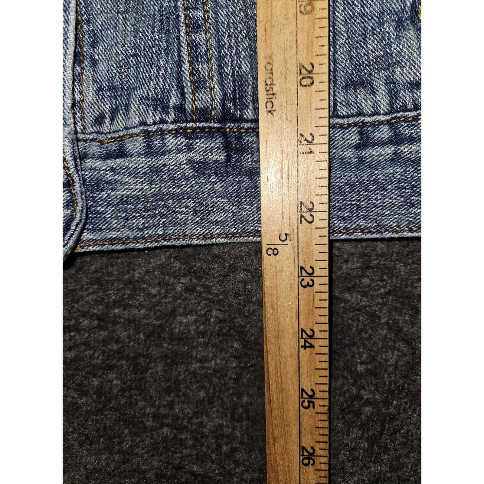 Old Navy Old Navy Jacket Womens L Blue Denim Button Front Casual Trucker Jacket Size 36" / US 14 / IT 50 - 5 Thumbnail
