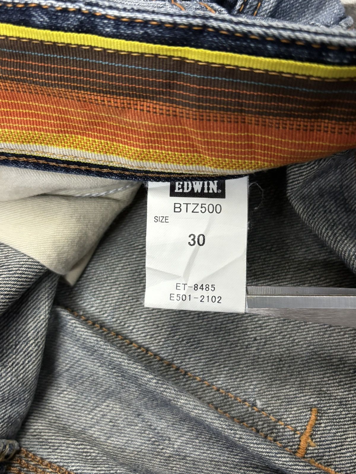 Edwin Vintage Edwin Blue Trip Faded Wash Flare Distressed Jeans Size US 33 - 19 Thumbnail