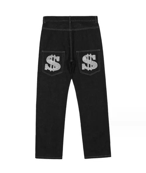 VIBE Street hip hop letter print straight jeans Size US 32 / EU 48 - 2 Thumbnail