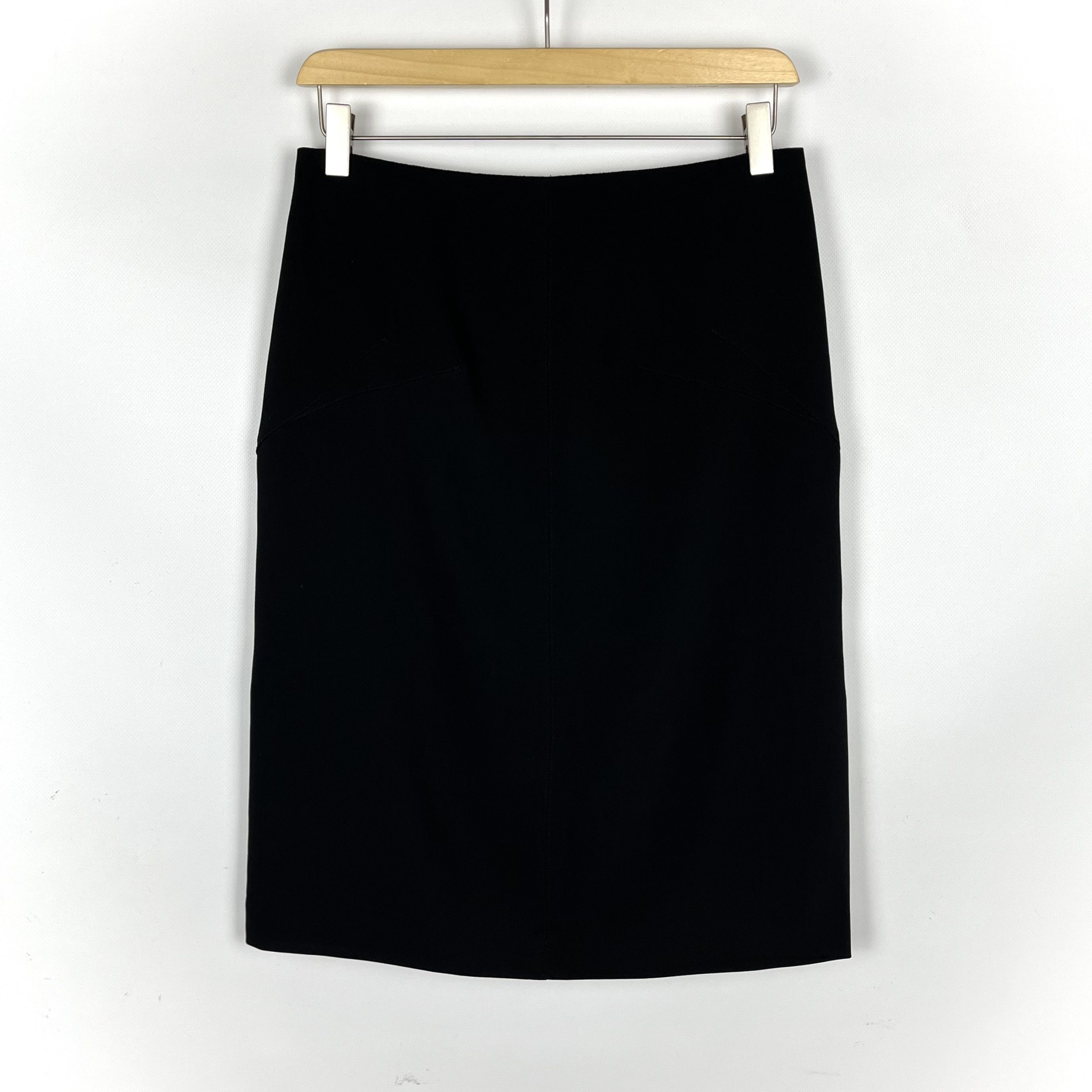 Maison Margiela Maison Margiela Line 1 Avant-Garde Back Zip Black Midi Skirt Size 28" / US 6 / IT 42 - 1 Thumbnail