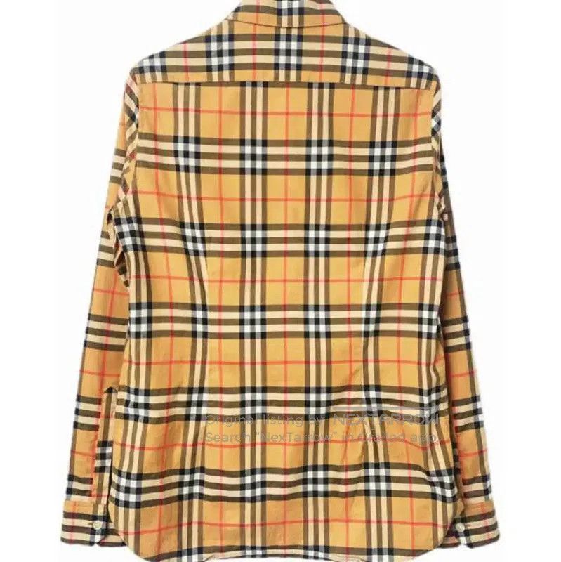 Burberry Burberry Brown Cotton Long Sleeve Cropped Shirt. Size S / US 4 / IT 40 - 2 Thumbnail