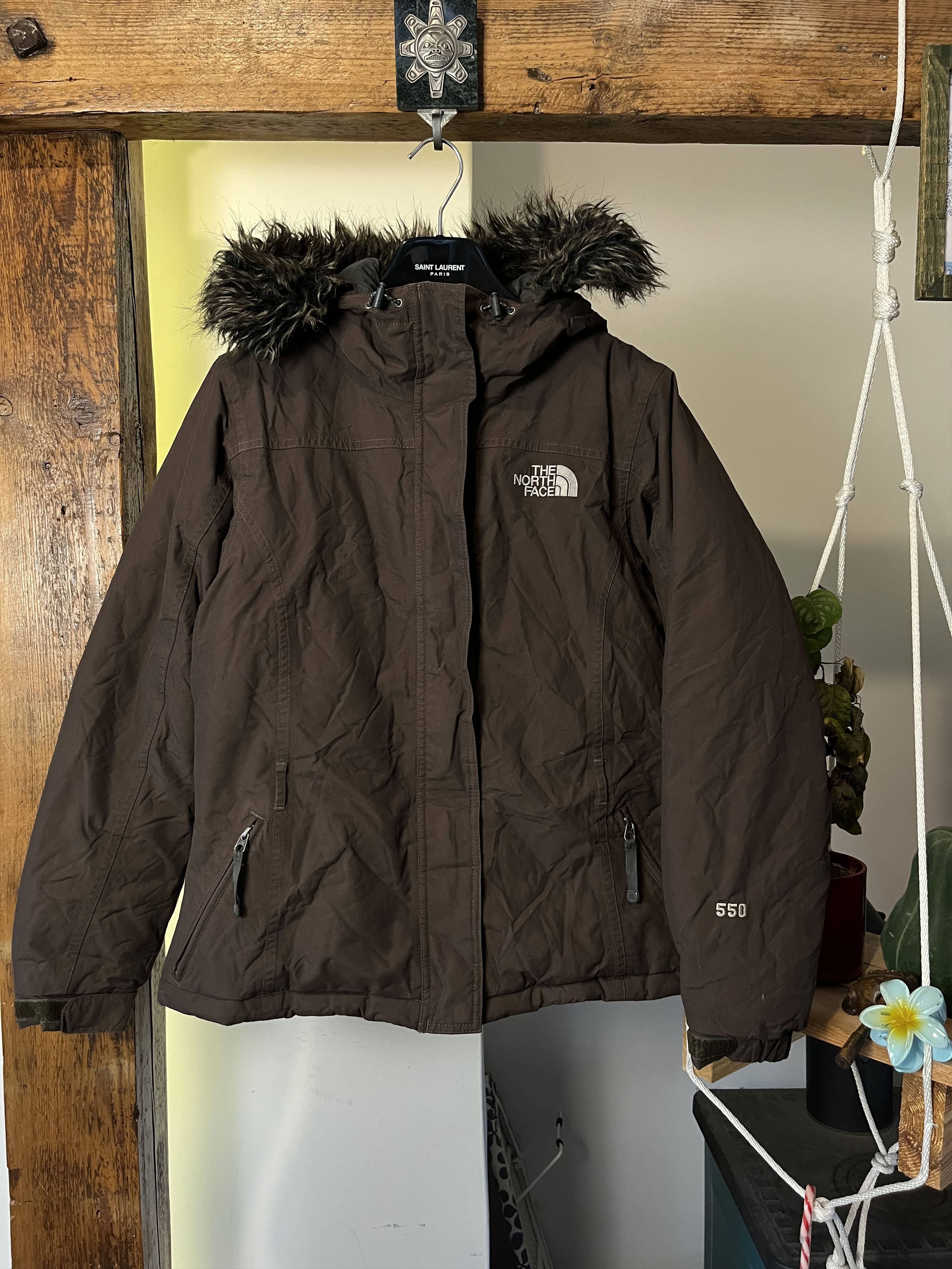 TNF The North Face 550 Down Brown Womens Jacket