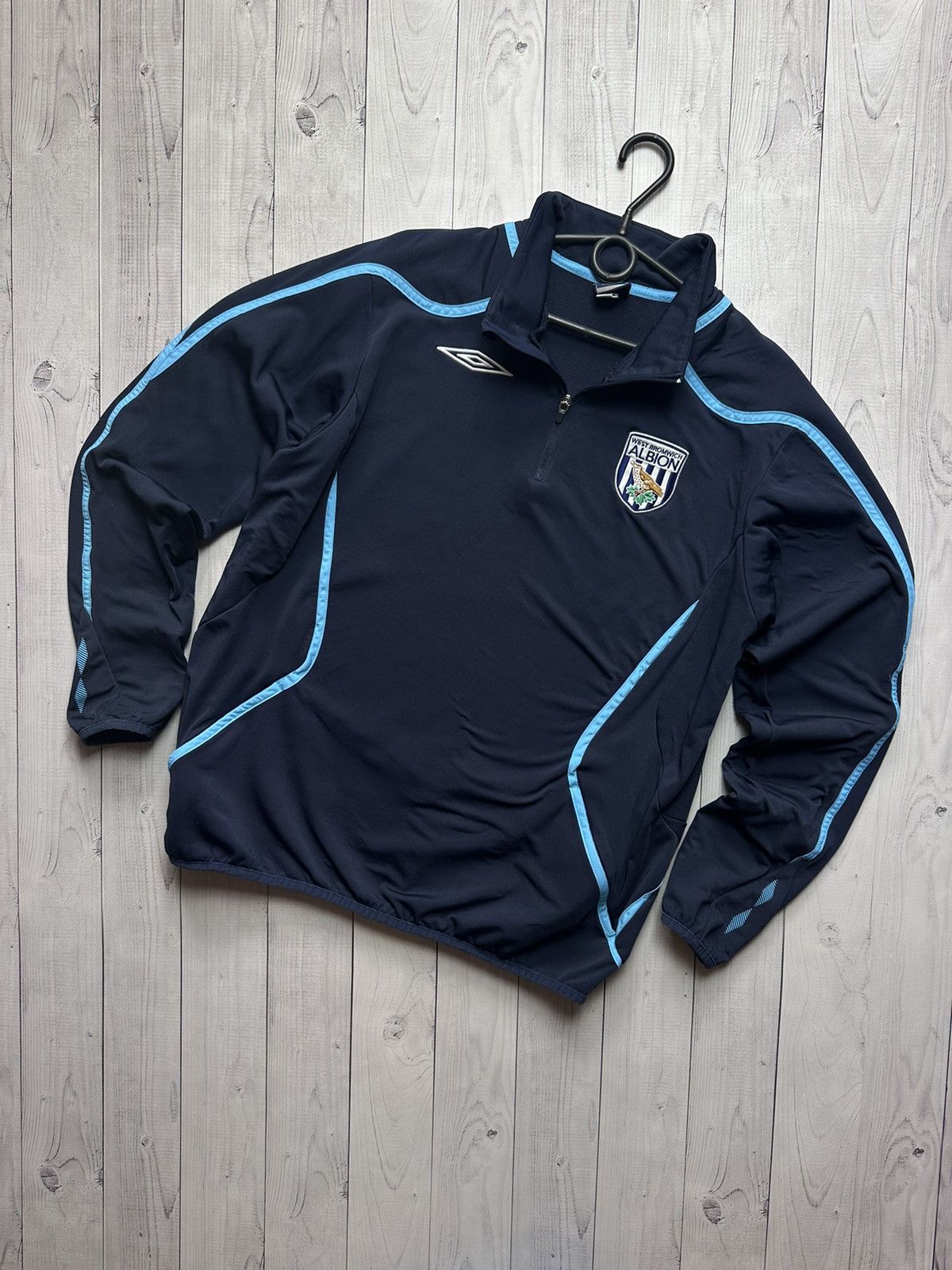 Umbro × Vintage Vintage Umbro West Bromwich soccer sweatshirt zip 1/4 L Size US L / EU 52-54 / 3 - 1 Thumbnail