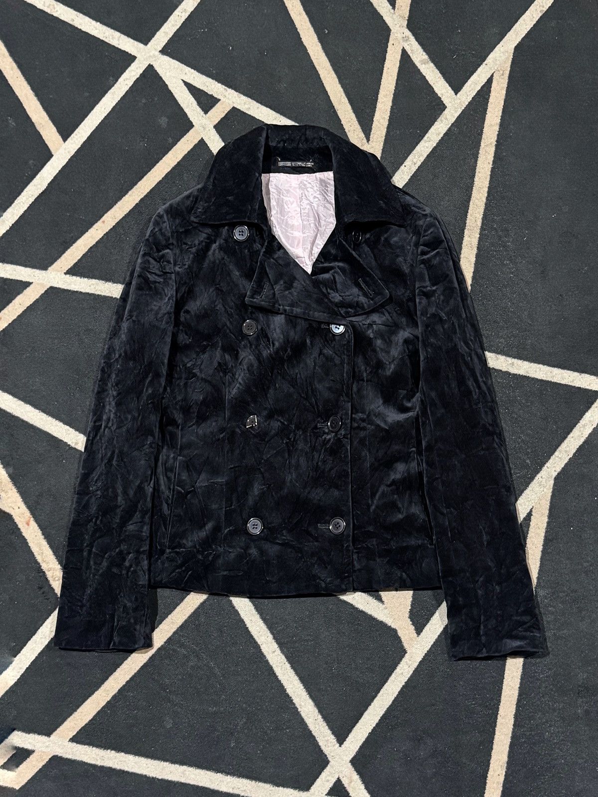 Yohji Yamamoto Yohji Yamamoto Double Breast Peacoat Velvet Jacket Size M / US 6-8 / IT 42-44 - 2 Thumbnail