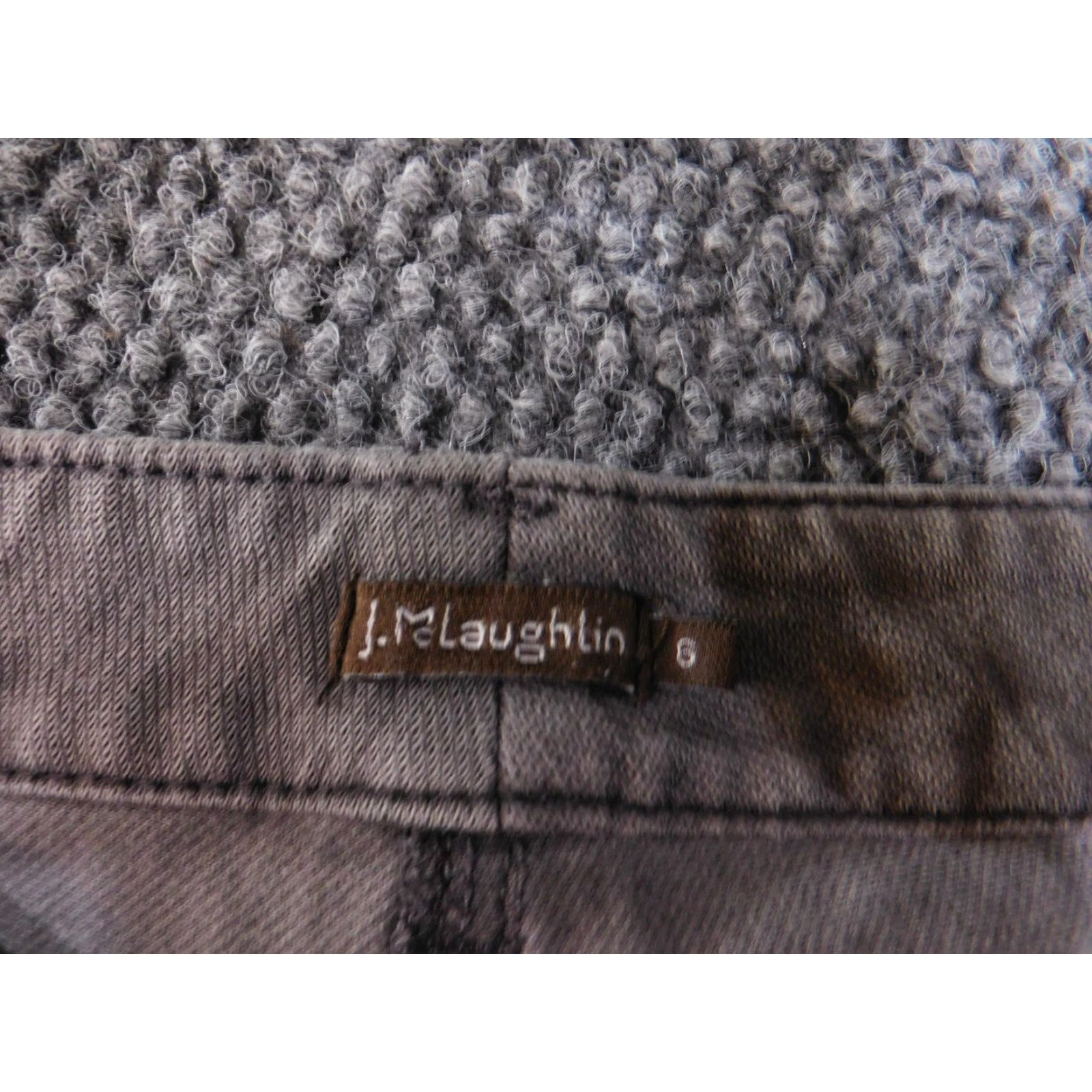 J.McLaughlin J. McLaughlin Pants Womens 6 Gray Straight Leg Stretch Cotton Spandex Denim Jeans Size 28" / US 6 / IT 42 - 3 Thumbnail
