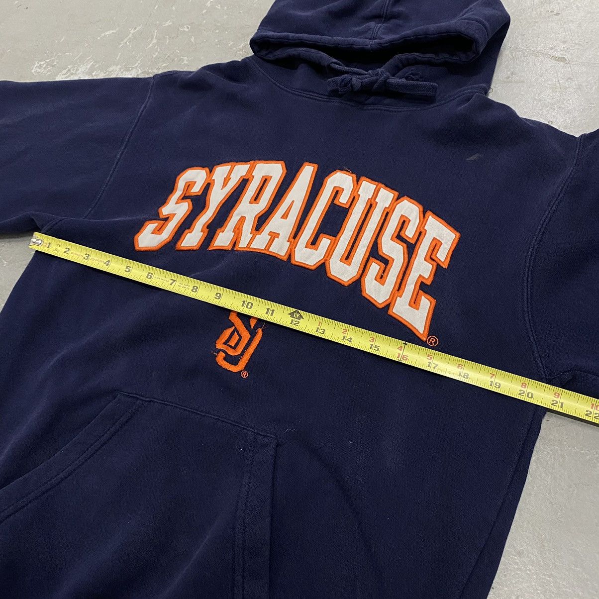 Japanese Brand × Vintage Vtg 90s Syracuse Embroidered Spellout Hoodie Baggy Grunge Size US M / EU 48-50 / 2 - 2 Thumbnail