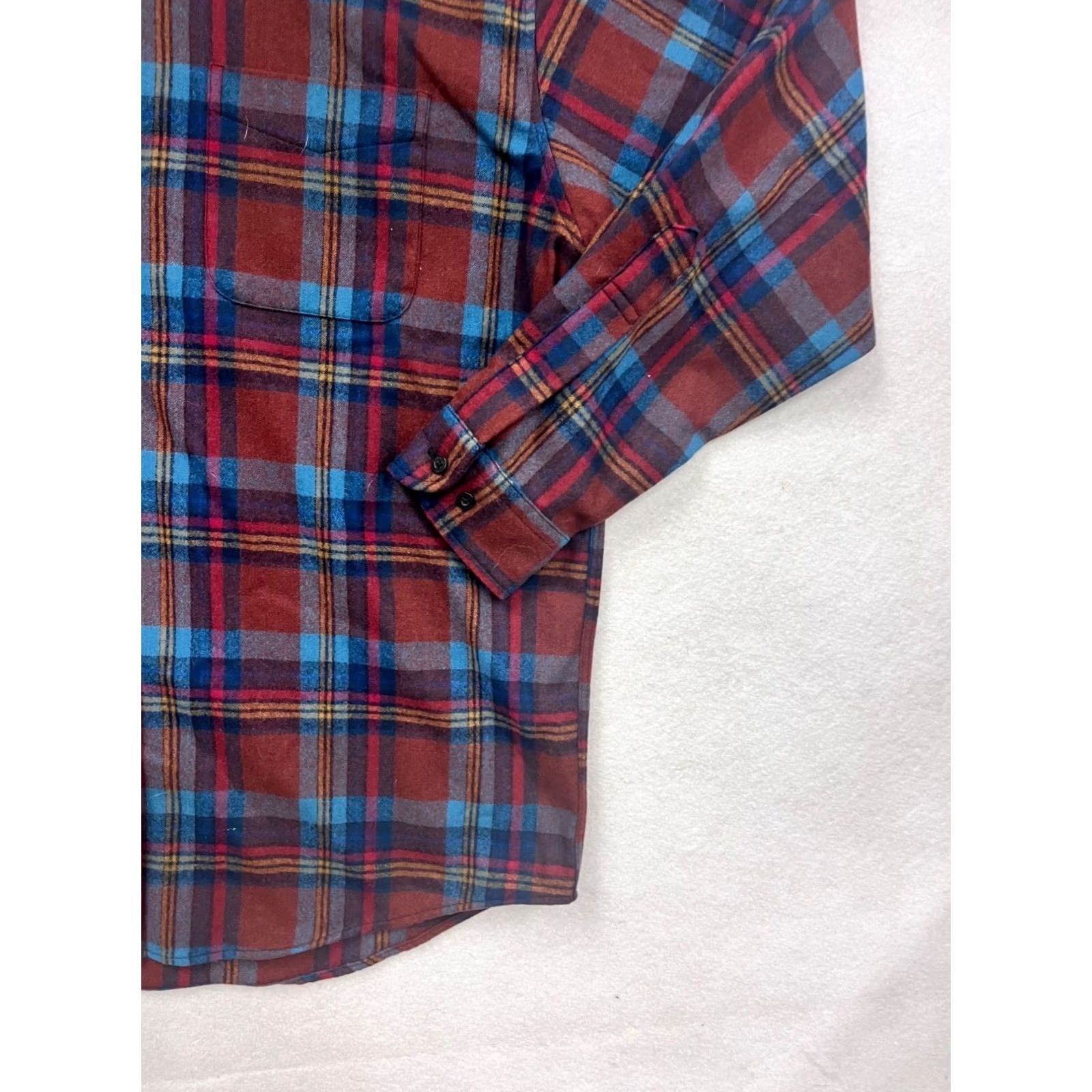 Pendleton VINTAGE Pendleton Plaid Flannel Shirt Long Sleeve Mens XL Red Wool Blend Button-Up Size US XL / EU 56 / 4 - 6 Thumbnail