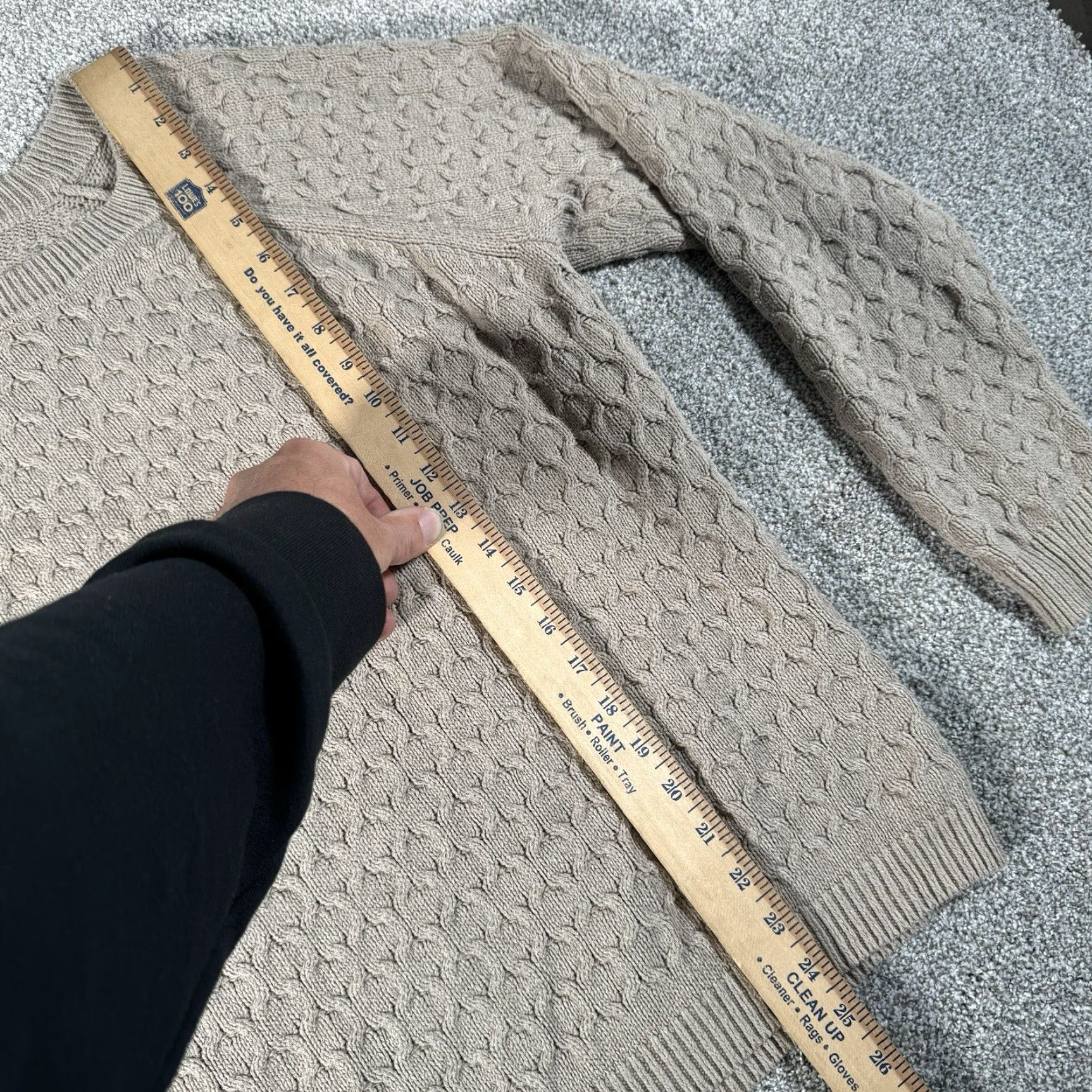 Old Navy VINTAGE Old Navy Sweater Womens XL Cabincore Cable Knit Crew Neck Beige Size XL / US 12-14 / IT 48-50 - 5 Thumbnail