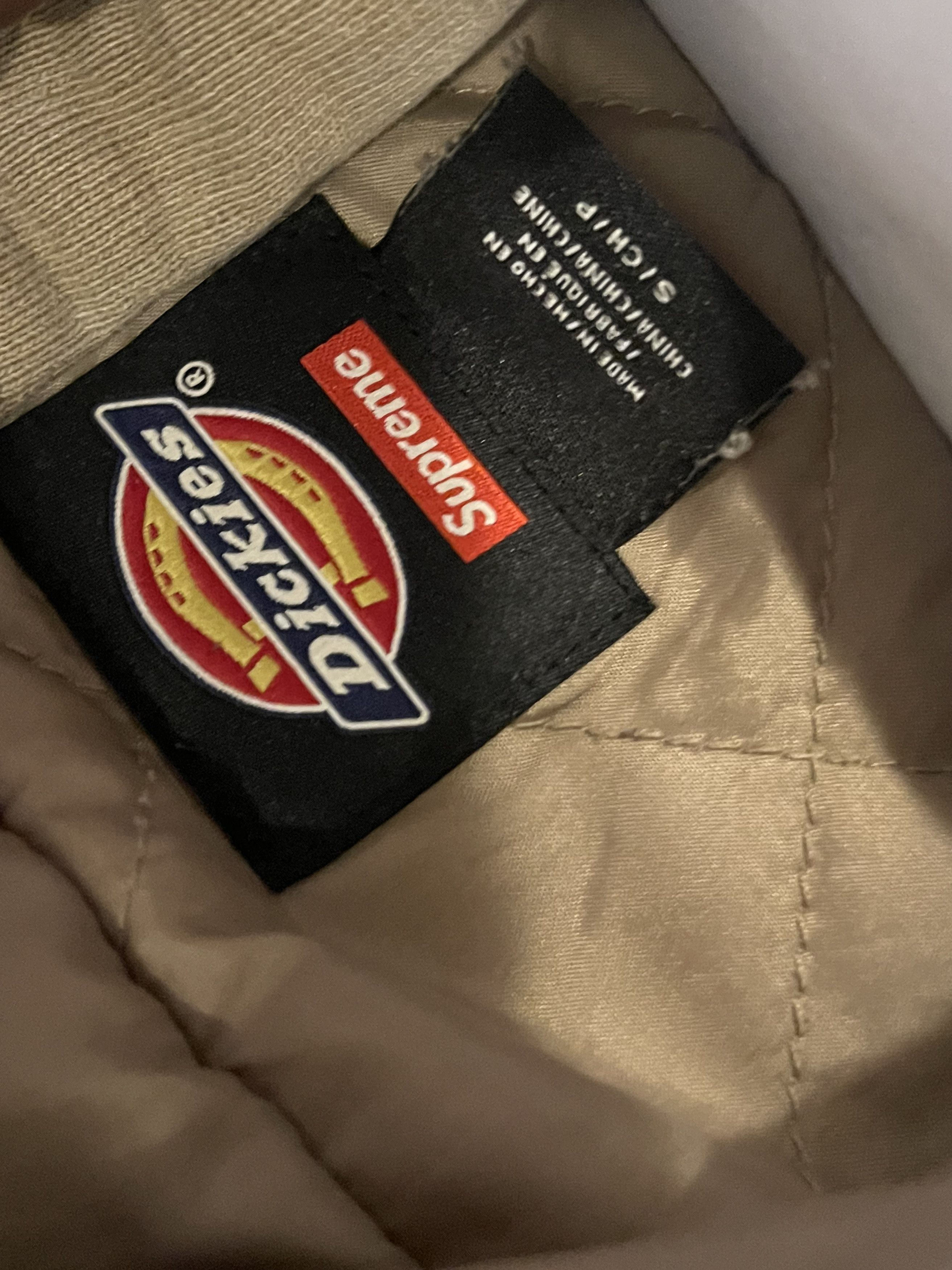 Dickies × Supreme Supreme Dickies Qulited Tan Zipup Size US S / EU 44-46 / 1 - 5 Thumbnail