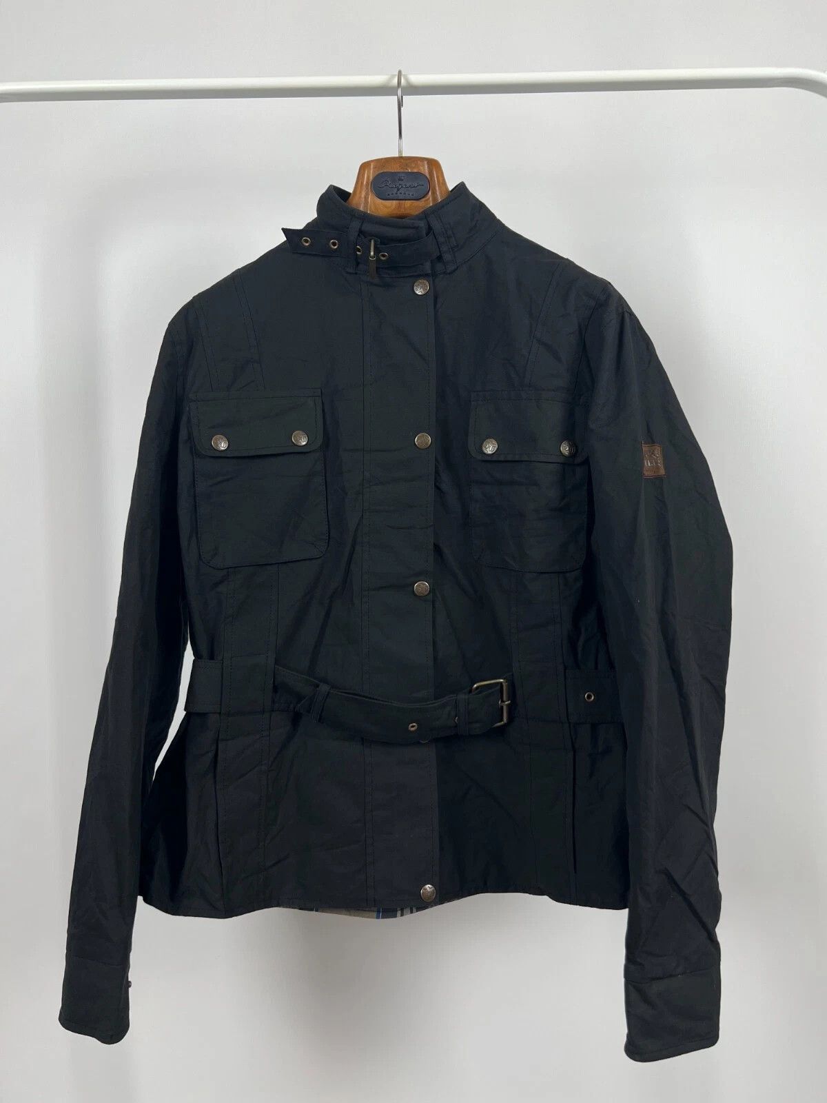Other Burke & Wills Australia Biker Waxed Oil Belted Jacket Size XXL / US 16-18 / IT 52-54 - 3 Thumbnail