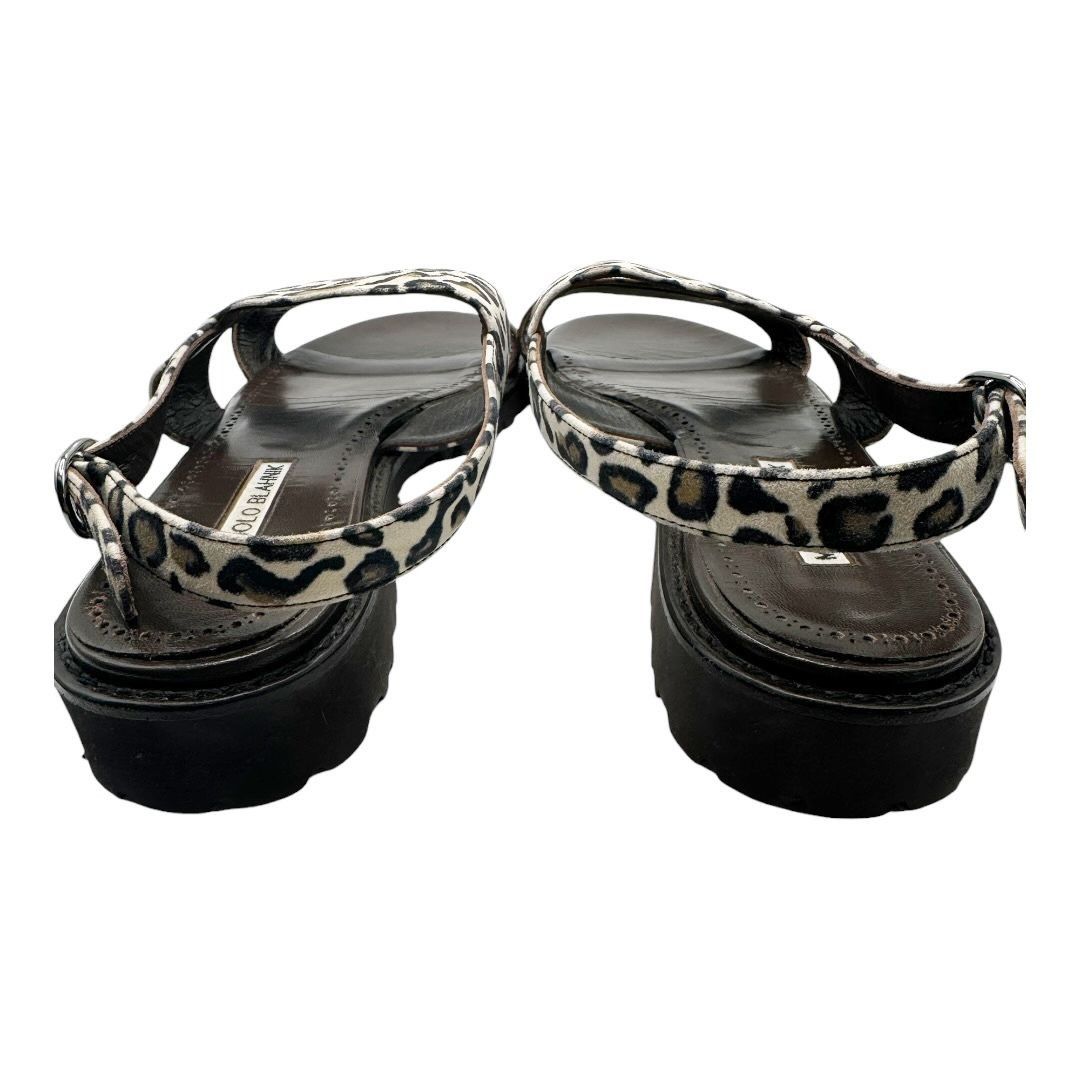 Manolo Blahnik Manolo Blahnik Suede Animal Print Slingback Sport Sandals Size US 10.5 / IT 40.5 - 7 Thumbnail
