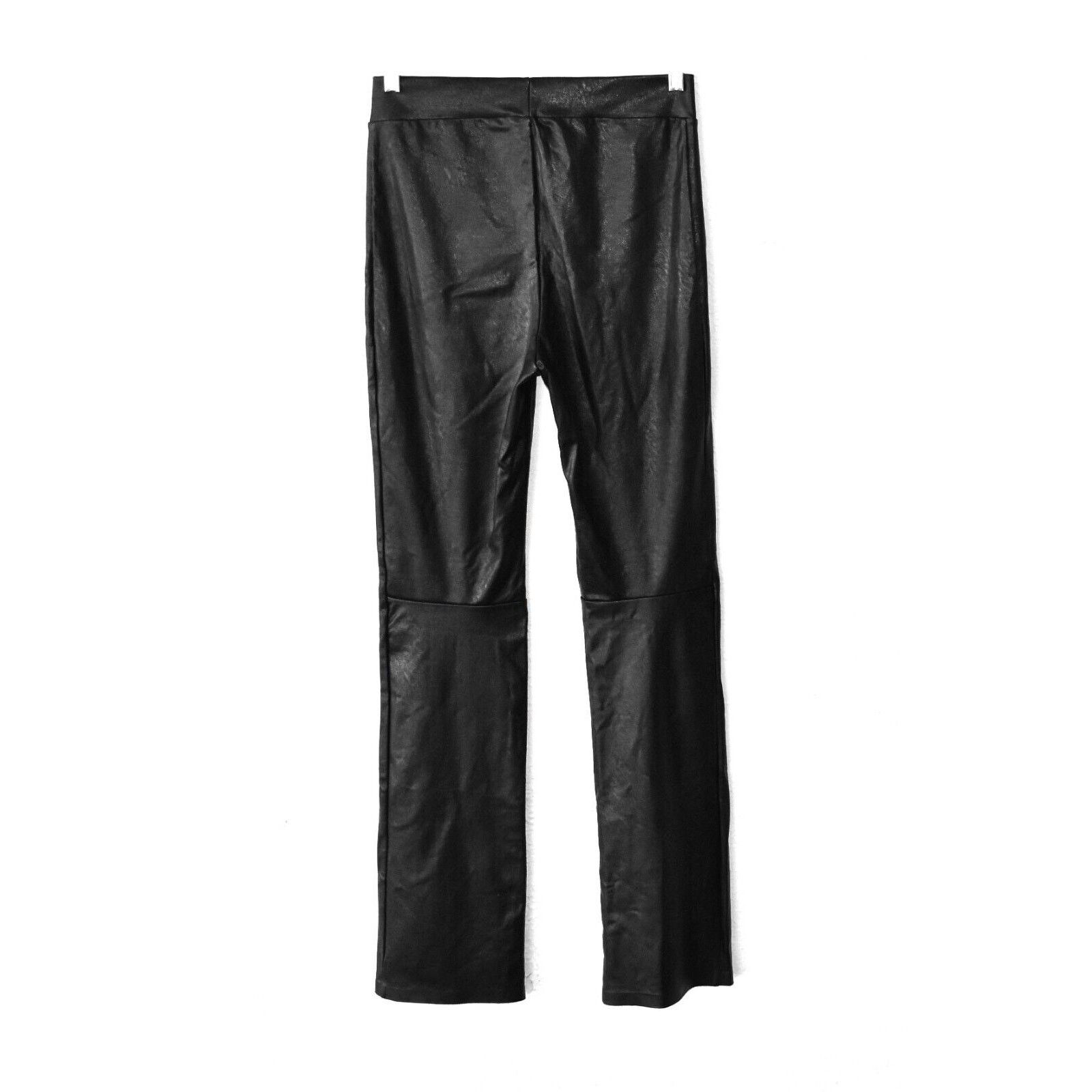 Commando NEW COMMANDO Black Faux Leather Pull On Stretch Pants Size M Size 29" - 2 Thumbnail