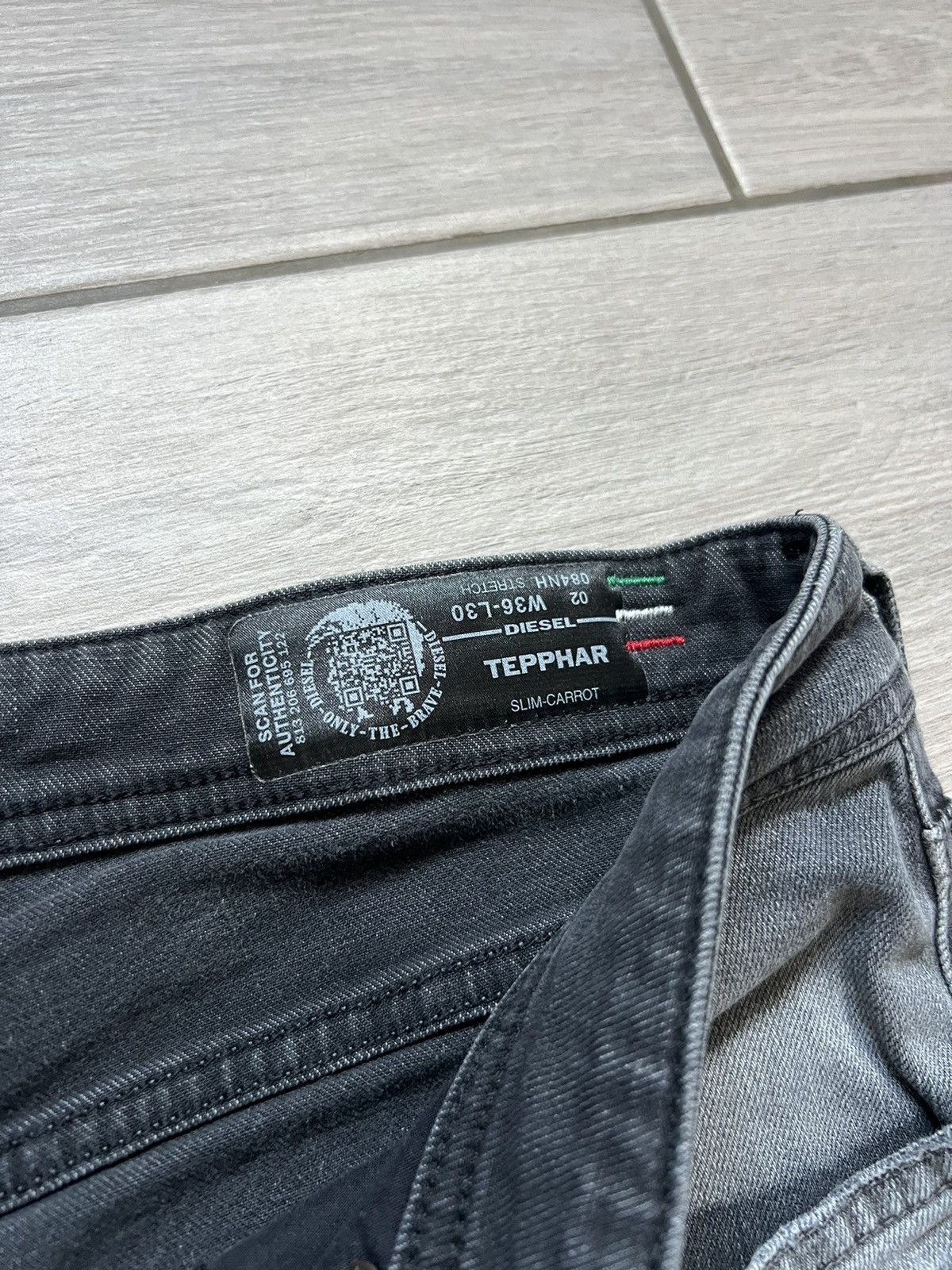 Diesel TRASHED🔥DIESEL GRAY SWEATPANT METAL LOGO DENIM PANTS Y2K Size US 36 / EU 52 - 10 Thumbnail