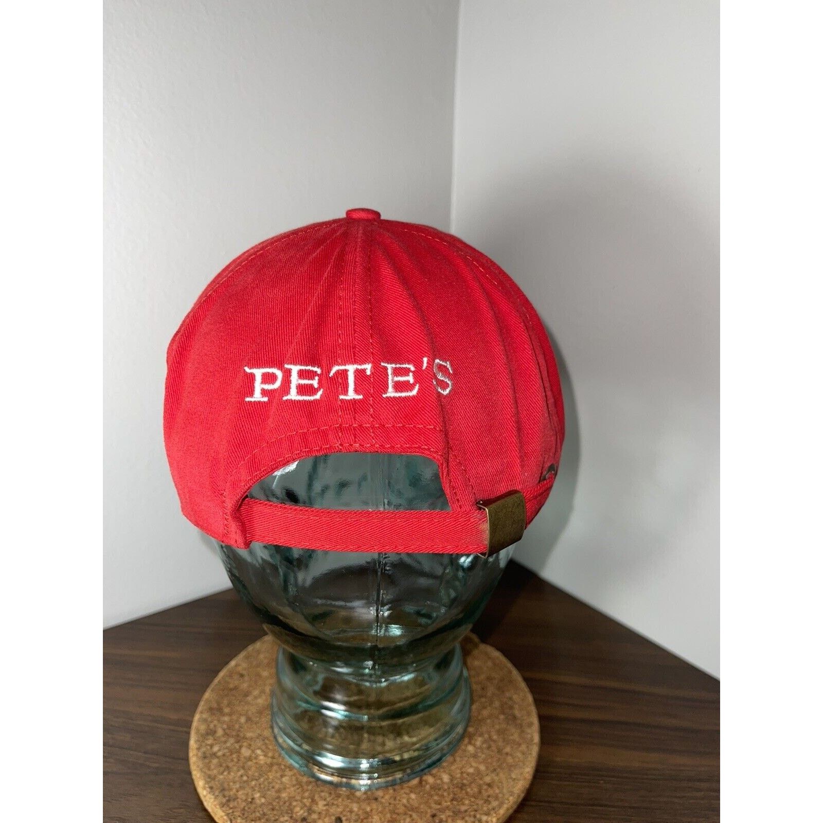 Vintage Pete’s Wicked Ale Vtg Beer Hat Red Promo Adjustable EUC Size ONE SIZE - 4 Thumbnail