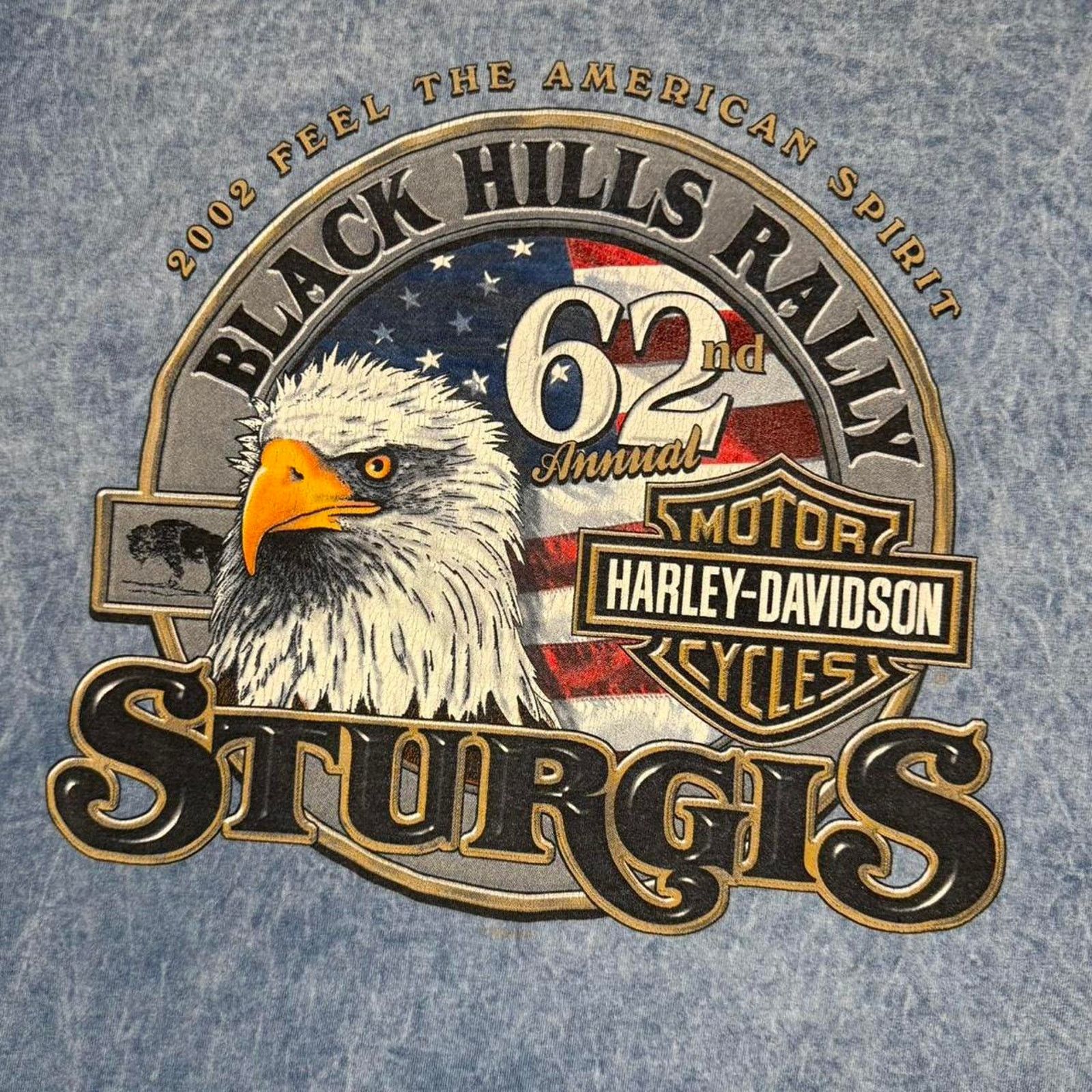 Harley Davidson × Vintage Vintage 2002 Harley Davidson Sturgis Black Hills Rally Tee Size US XL / EU 56 / 4 - 3 Thumbnail