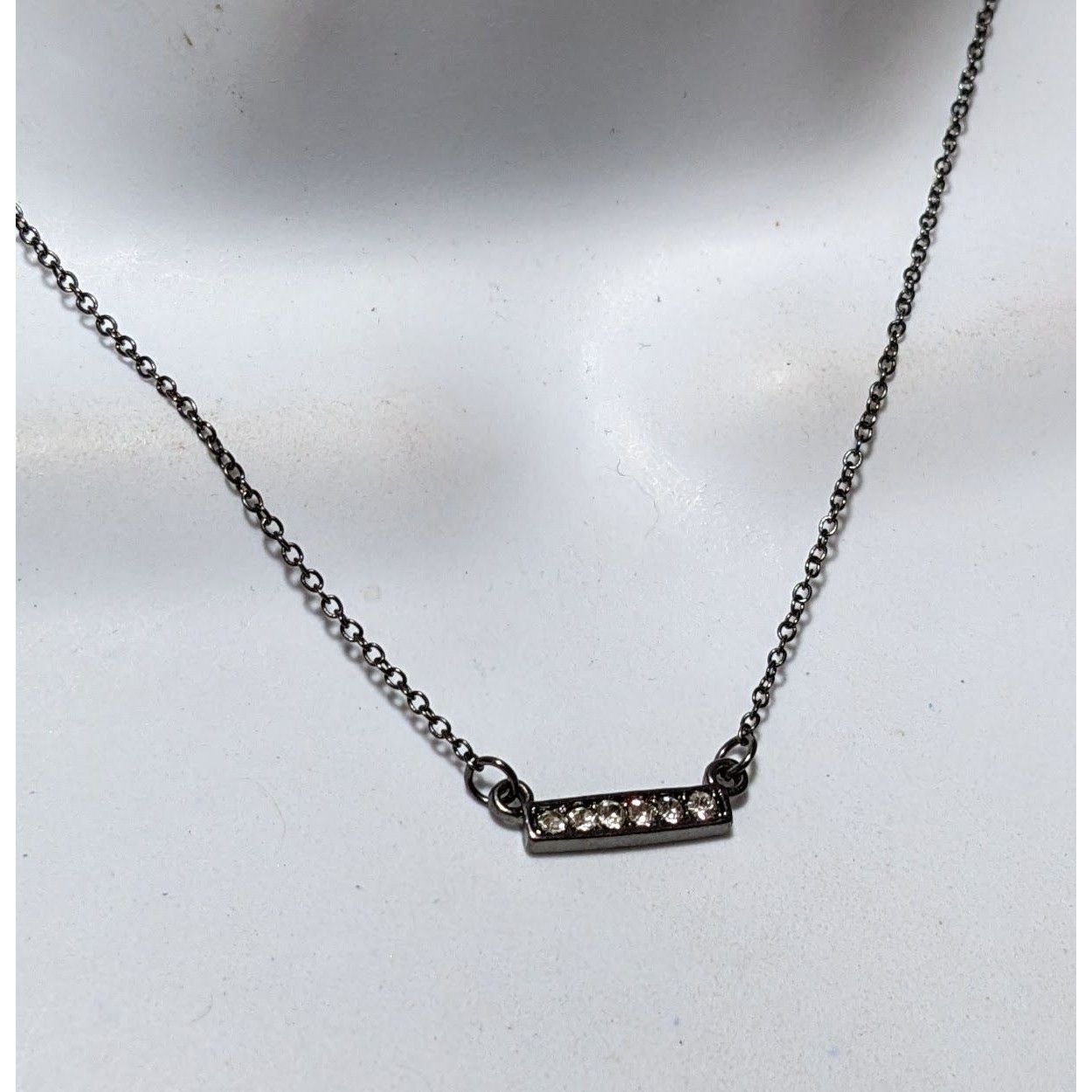 Other Minimalist Rhinestone Bar Pendant Necklace Size ONE SIZE - 6 Thumbnail