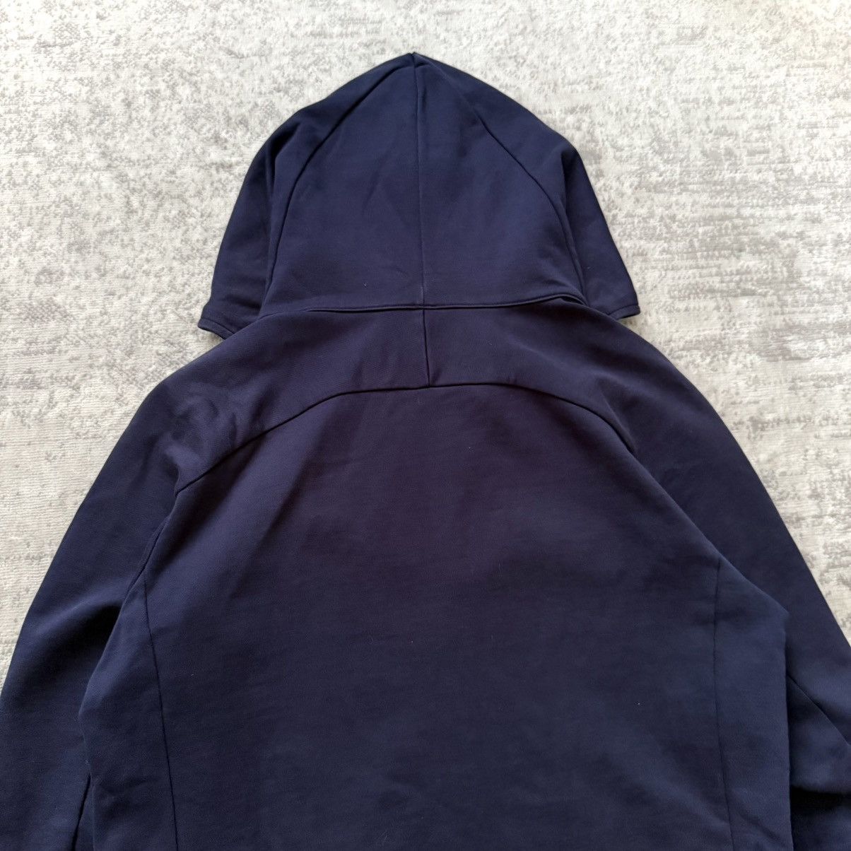 Kazuyuki Kumagai Attachment Kazuyuki Kumagai Double Riri Zipper Navy Cotton Hoodie Size US L / EU 52-54 / 3 - 8 Thumbnail