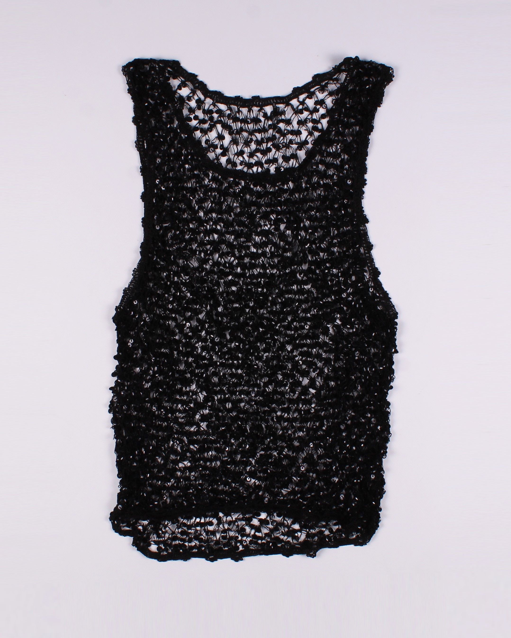 Other Vintage Y2K Grunge Crochet Sequin Net Knit Top Size ONE SIZE - 3 Thumbnail